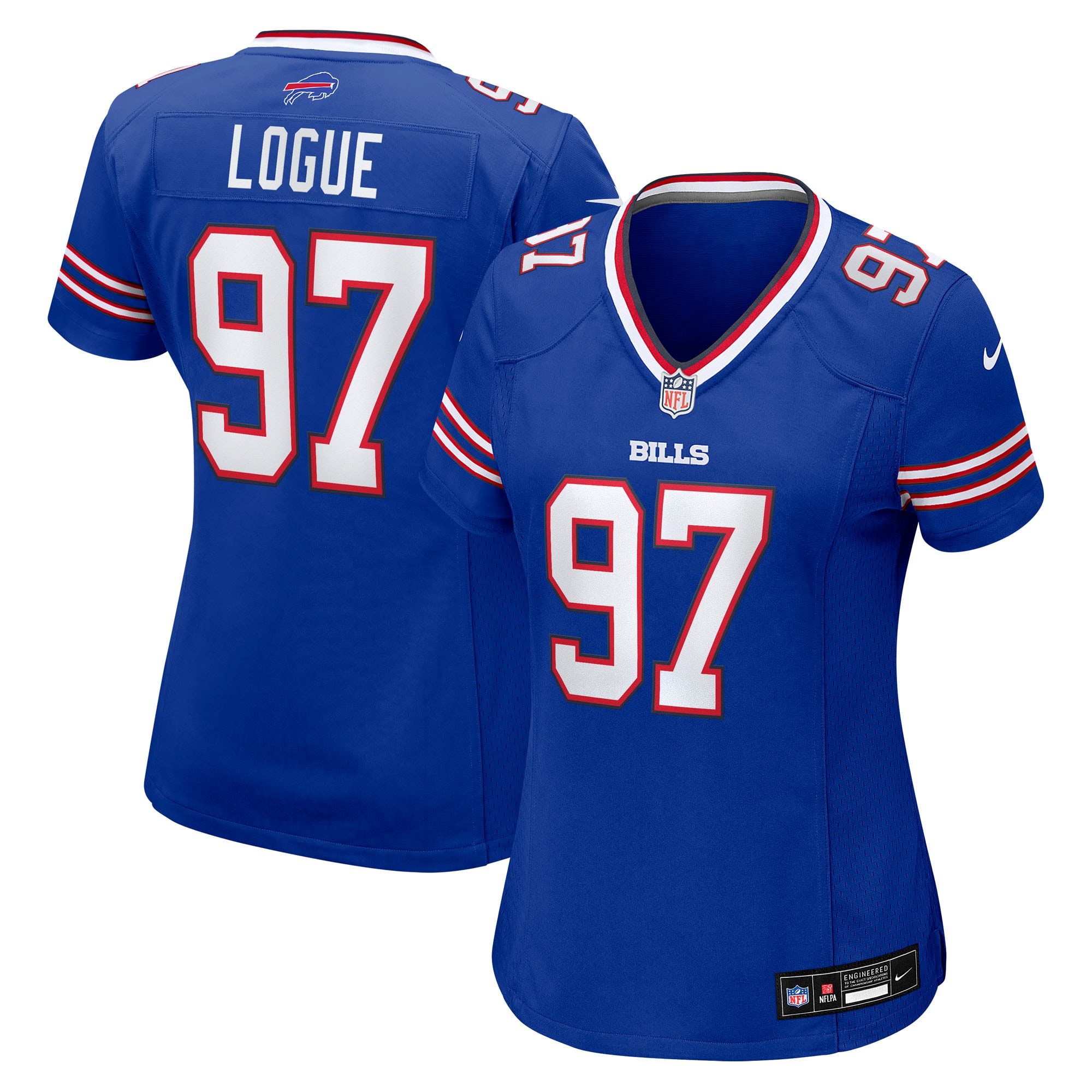 Buffalo Bills Zion Logue Royal Team Game NFL Jersey Women's