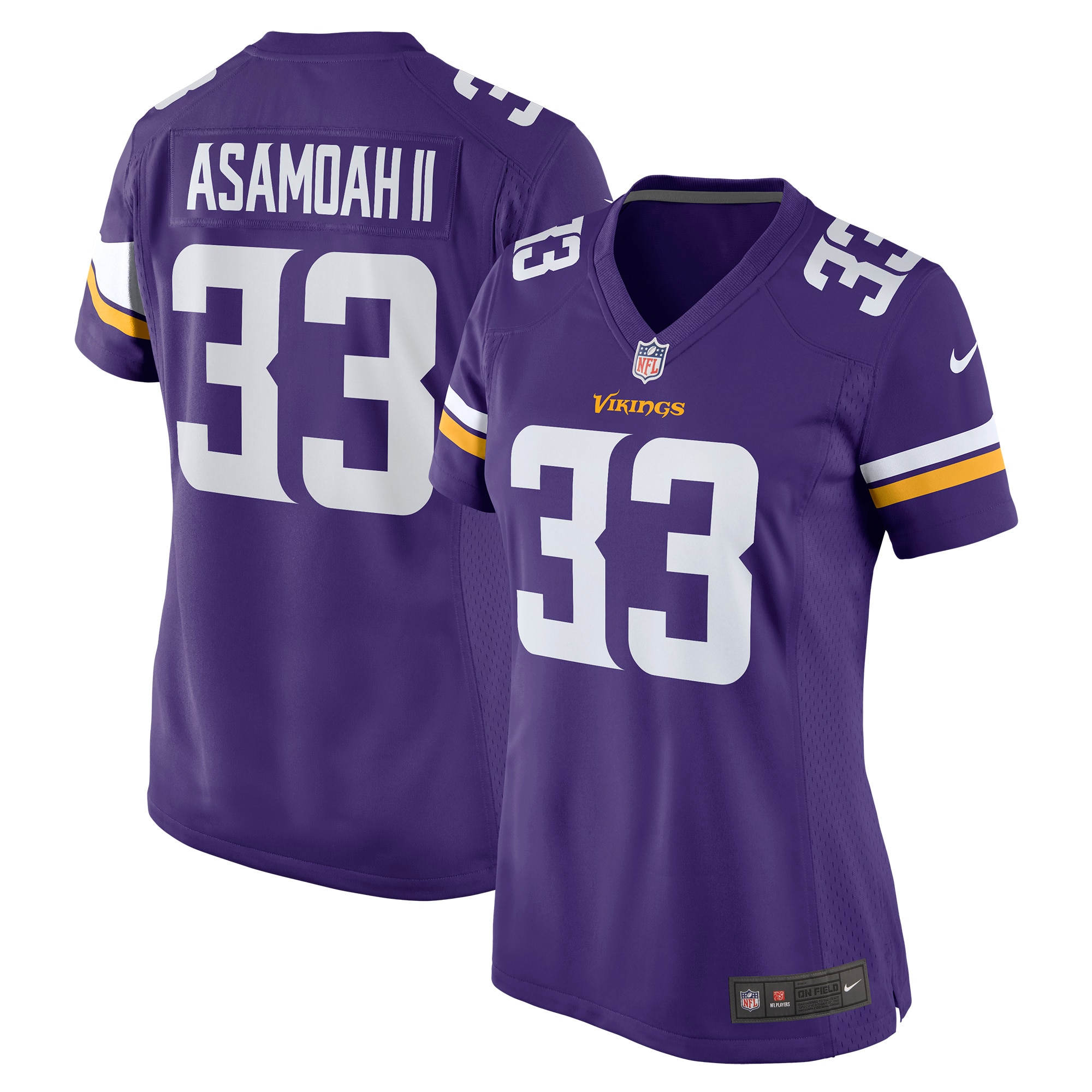 Minnesota Vikings Brian Asamoah Purple Player Game NFL Jersey Women's