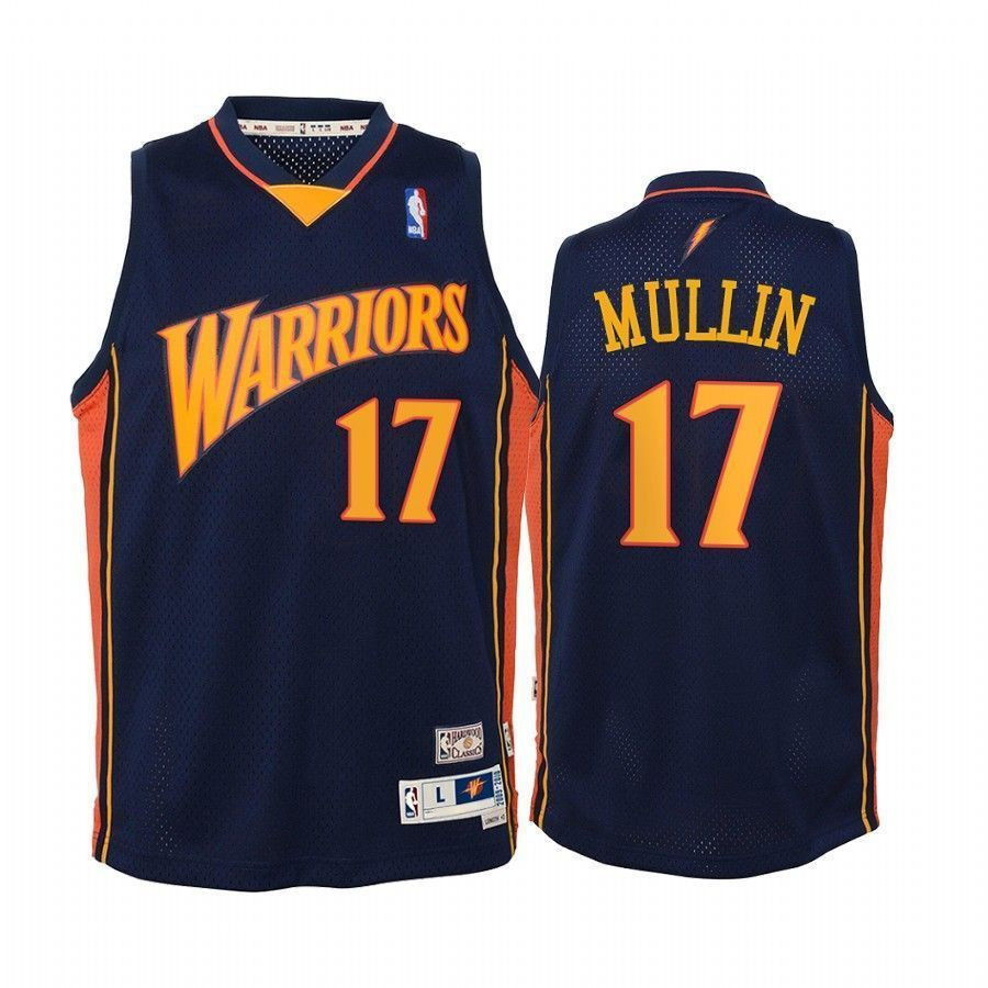 Chris Mullin Golden State Warriors Hardwood Classics Navy NBA Jersey Youth
