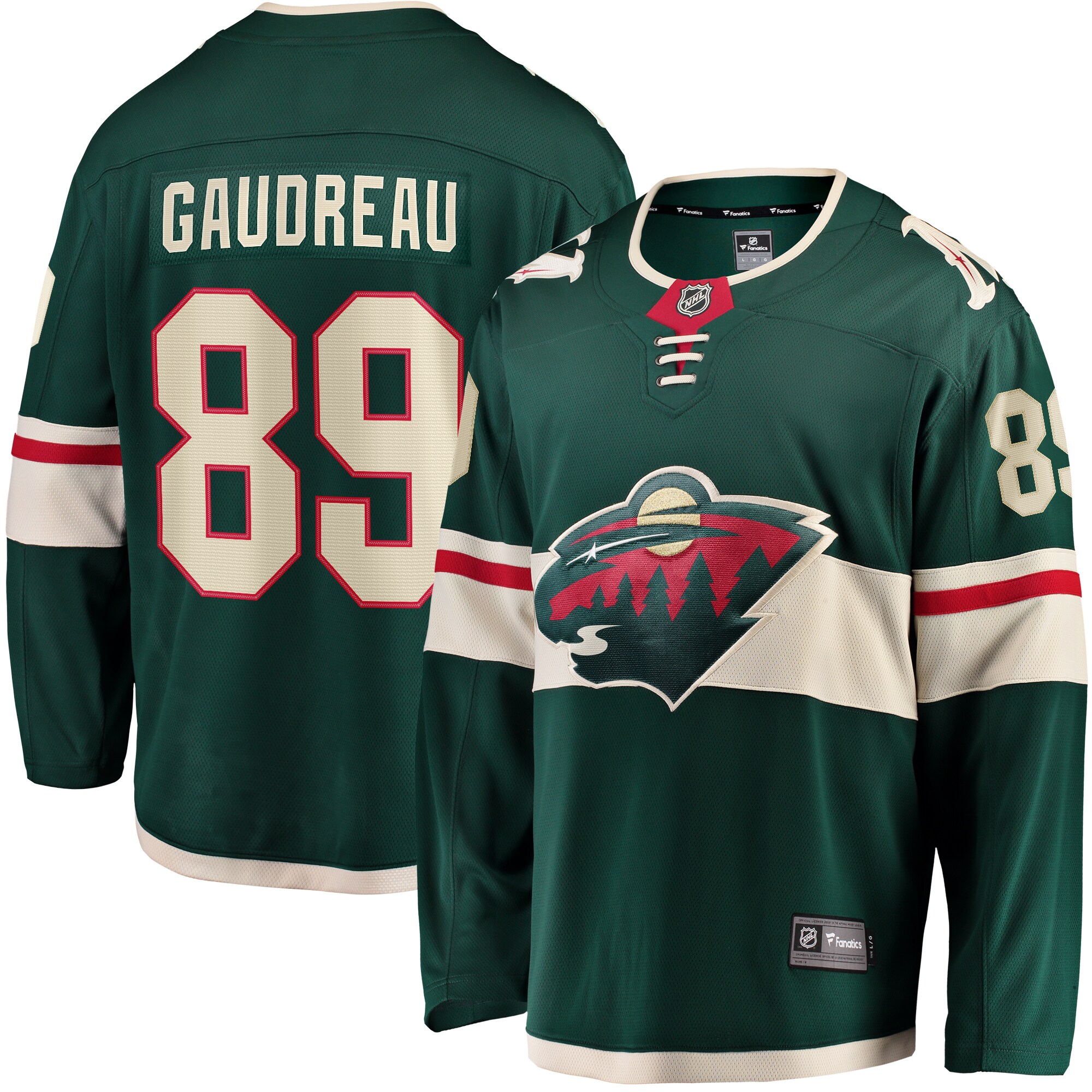Minnesota Wild Frederick Gaudreau Green Home Breakaway Player NHL Jersey Men's