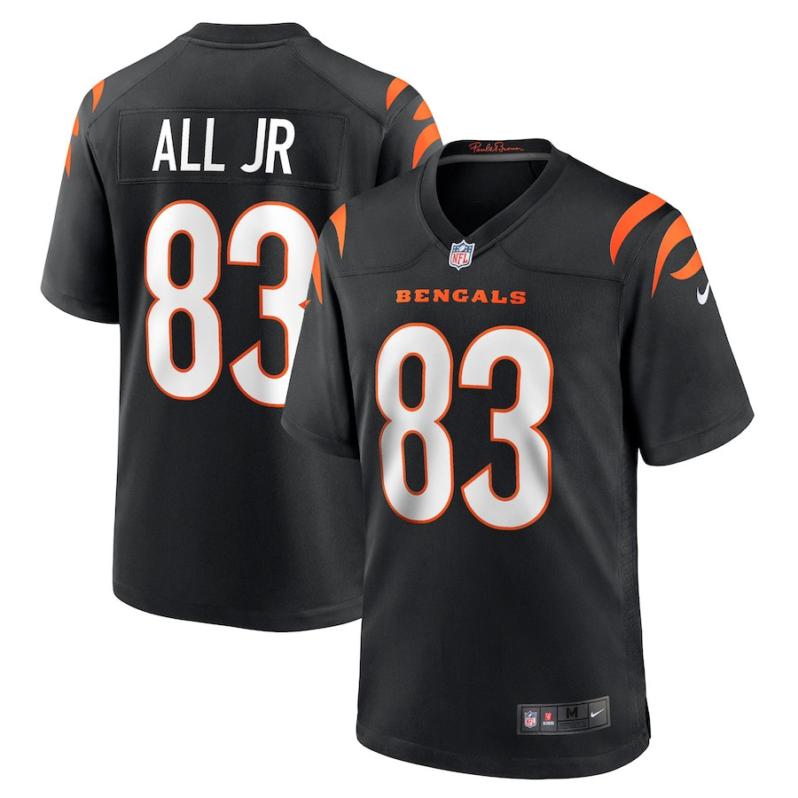 Erick All Jr. 83 Cincinnati Bengals Team Game Black NFL Jersey Men's