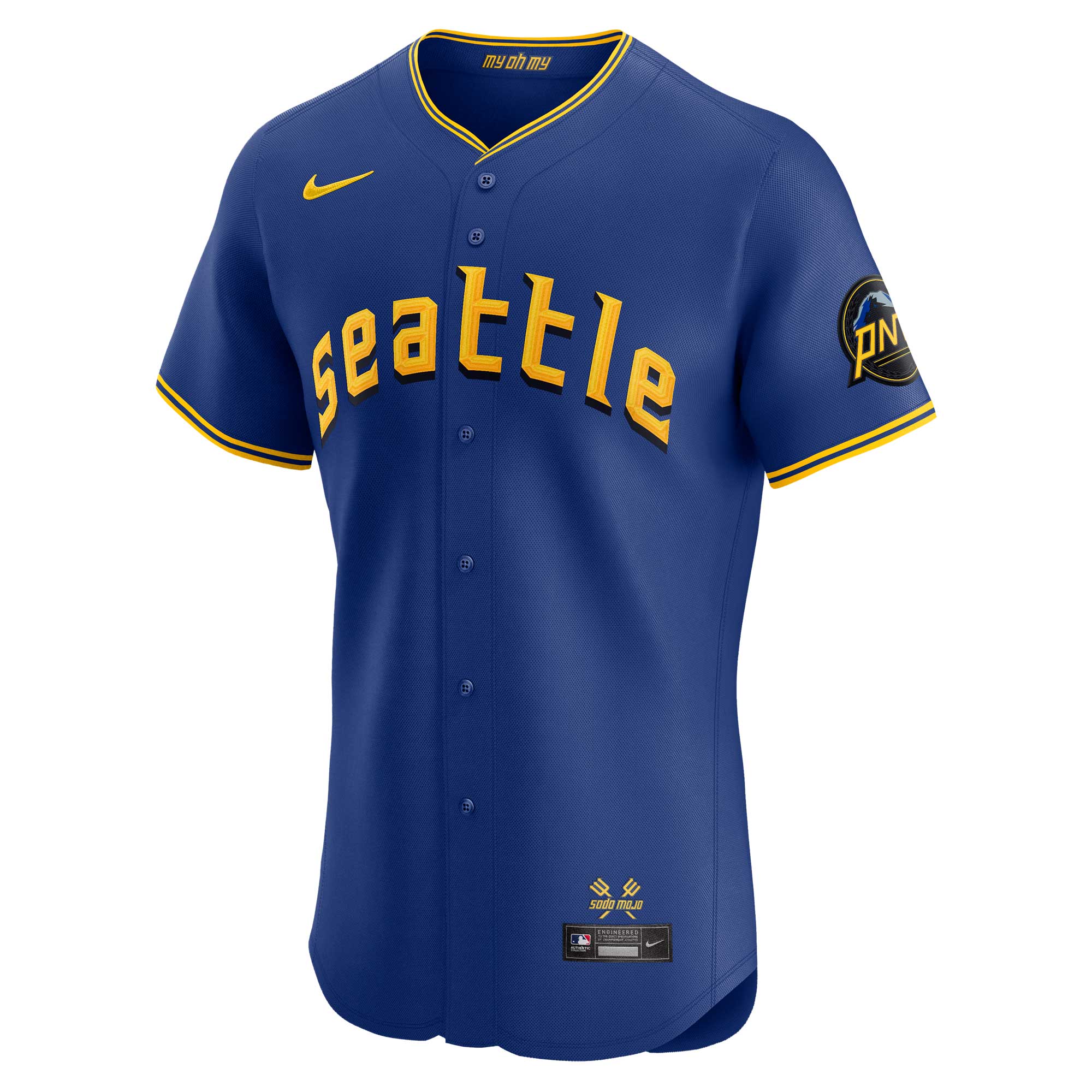 Seattle Mariners Royal City Connect Elite MLB Jersey Men's