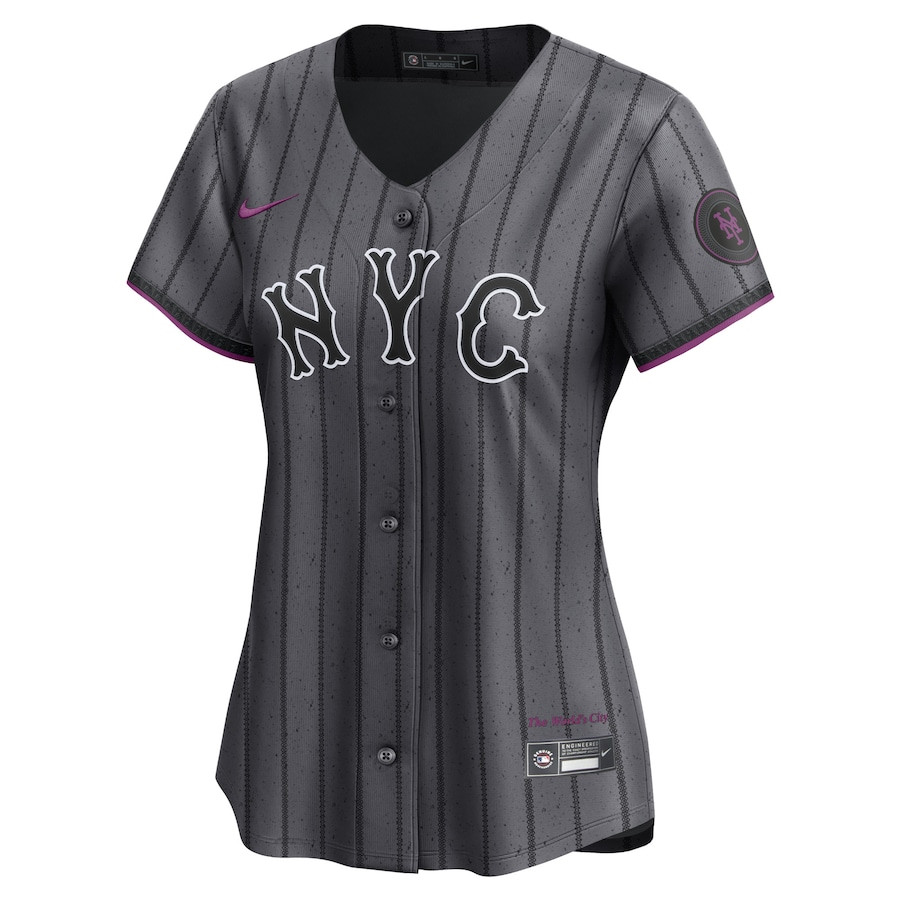Francisco Lindor 12 New York Mets 2024 City Connect Limited Graphite MLB Jersey Women's