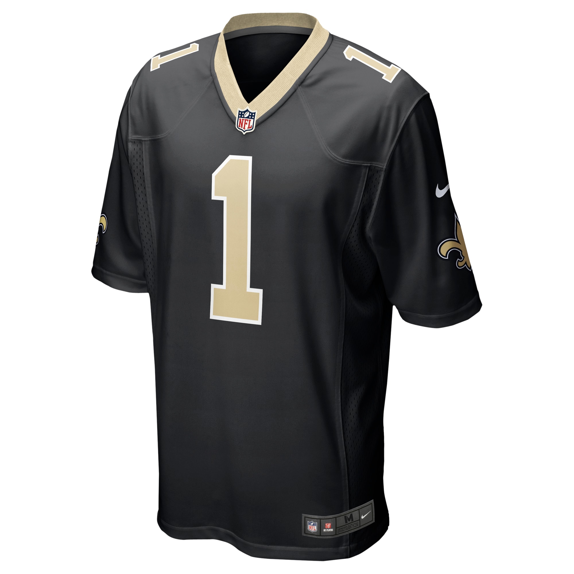 New Orleans Saints Number 1 Dad Black Game NFL Jersey Men's