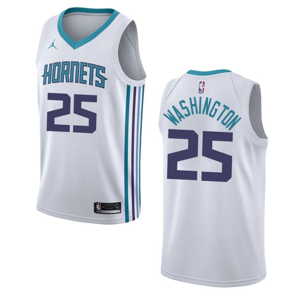 Charlotte Hornets 25 P.j. Washington Association Swingman White NBA Jersey Men's