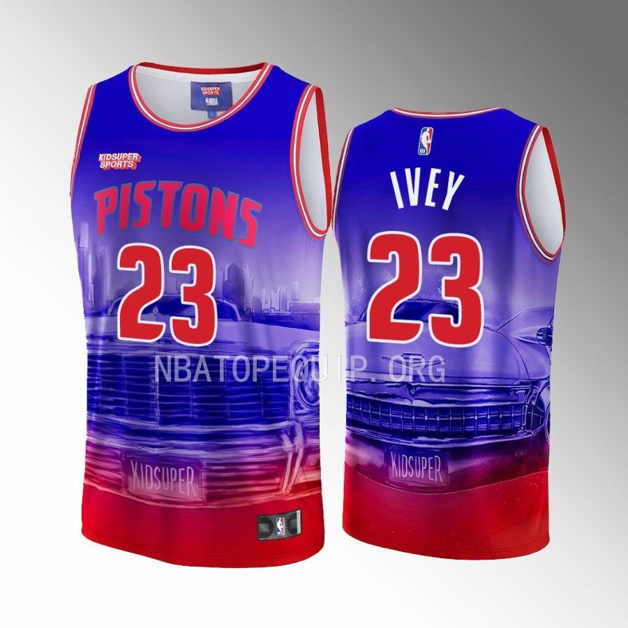 Jaden Ivey 23 Detroit Pistons KidSuper Studio Unisex Hometown NBA Jersey Unisex