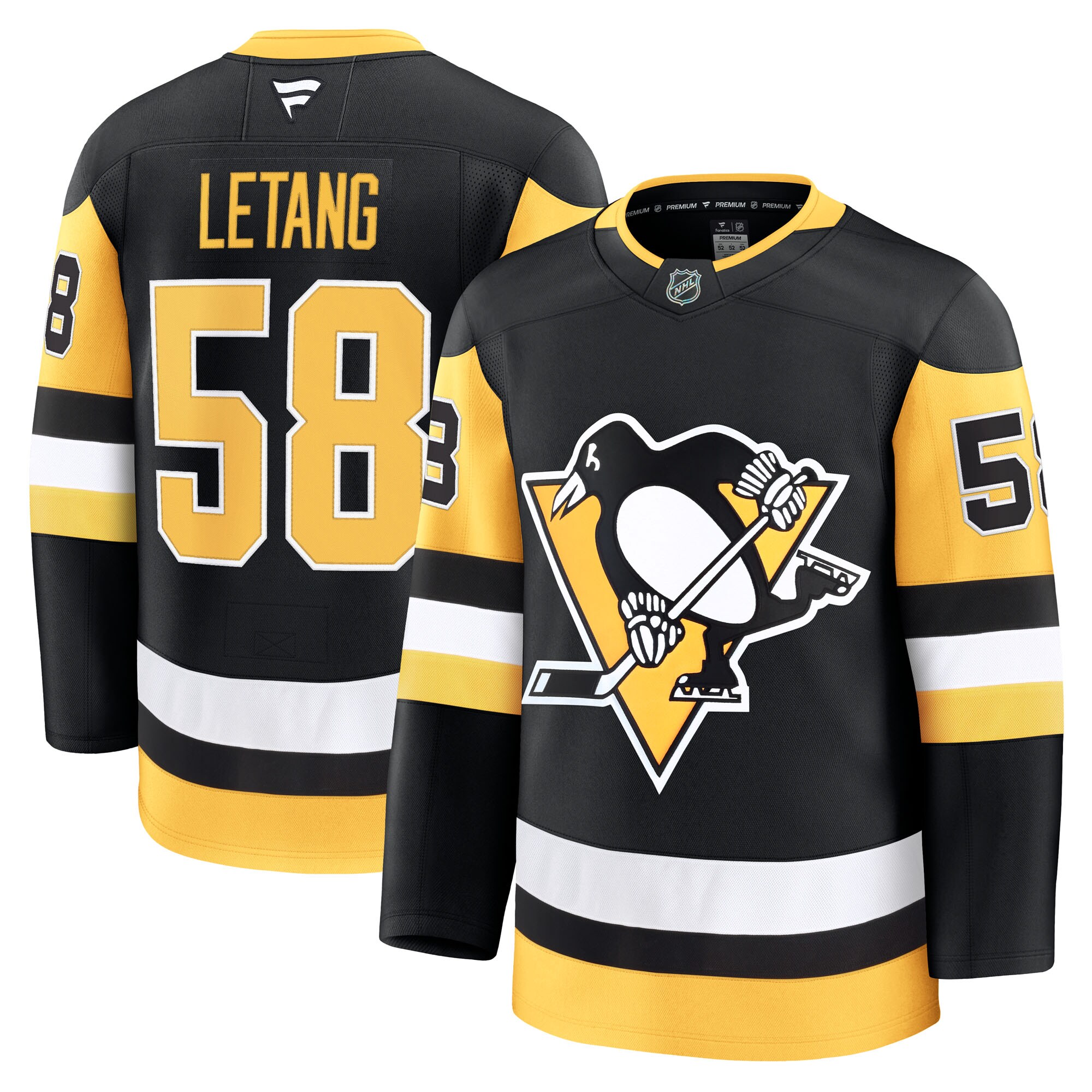 Pittsburgh Penguins Kris Letang Black Home Premium NHL Jersey Men's