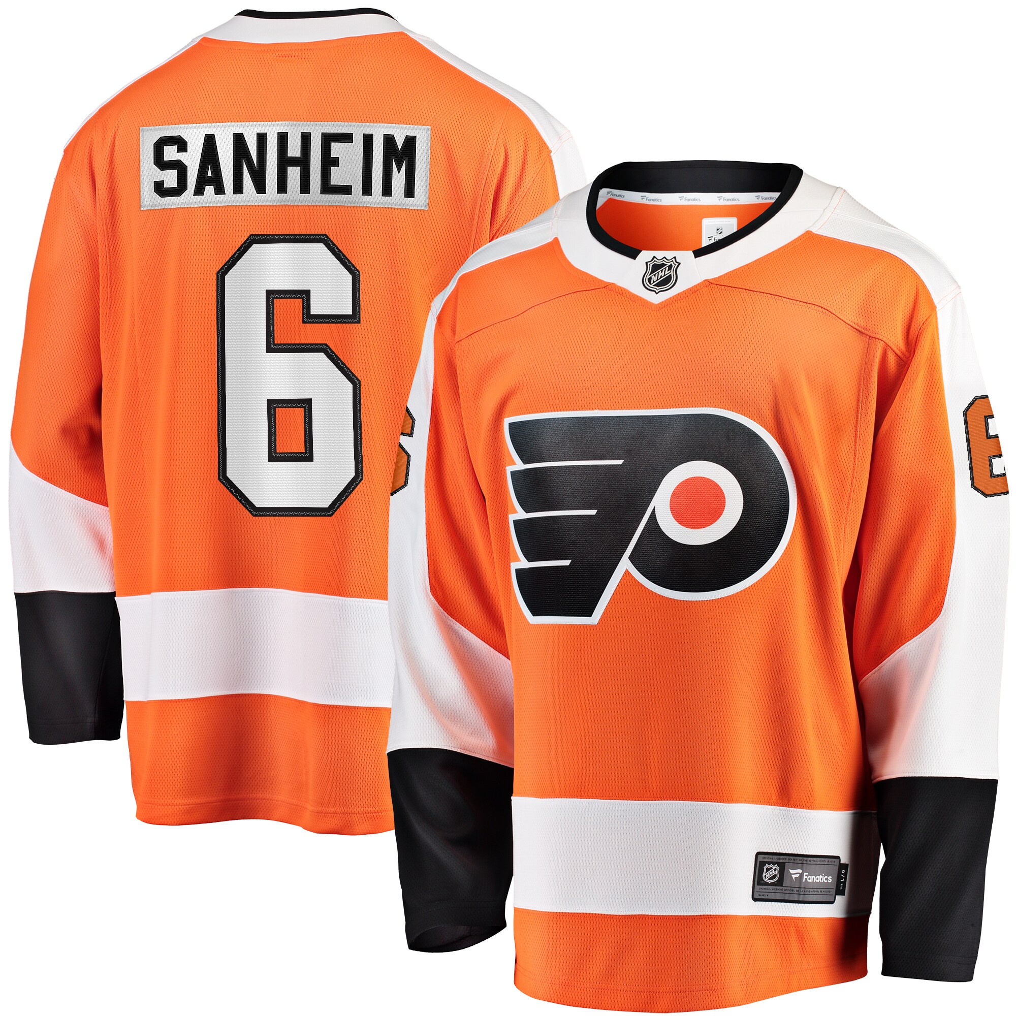 Philadelphia Flyers Travis Sanheim Orange Premier Breakaway Player NHL Jersey Men's