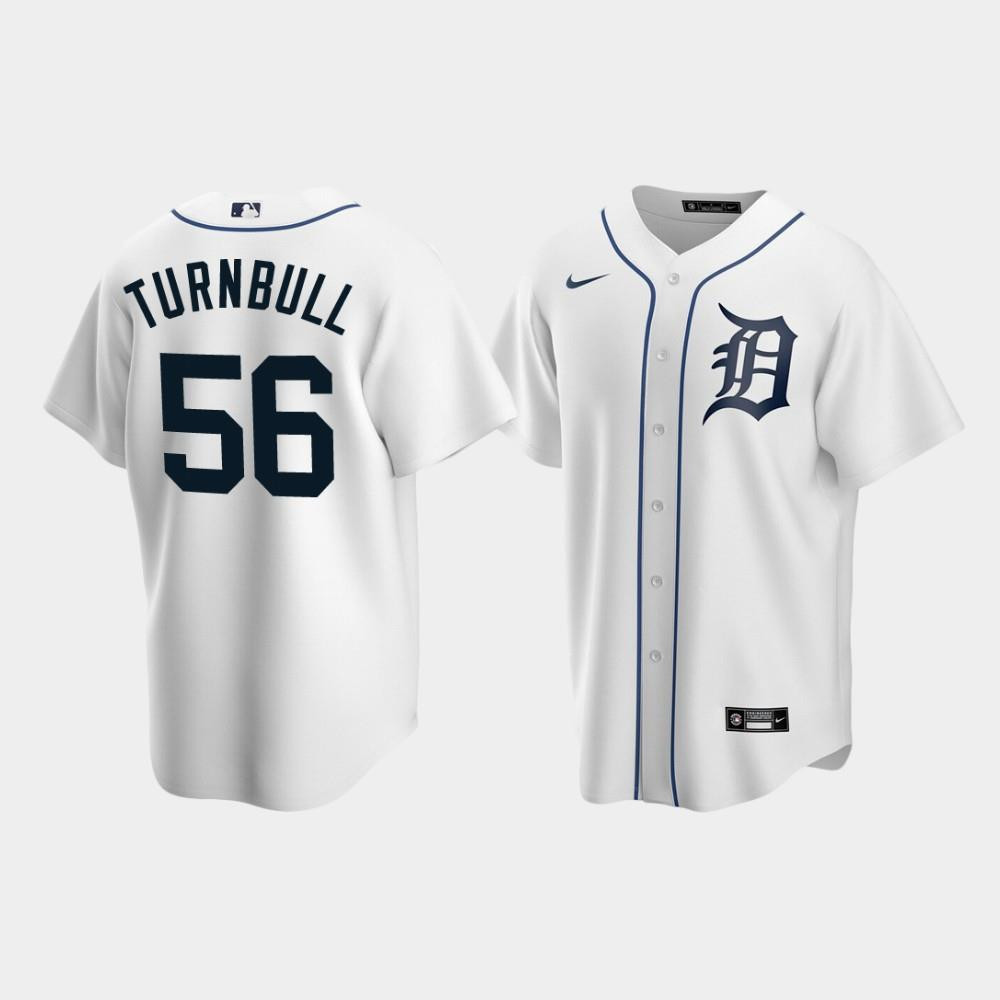 Detroit Tigers 56 Spencer Turnbull White Home MLB Jersey Men's