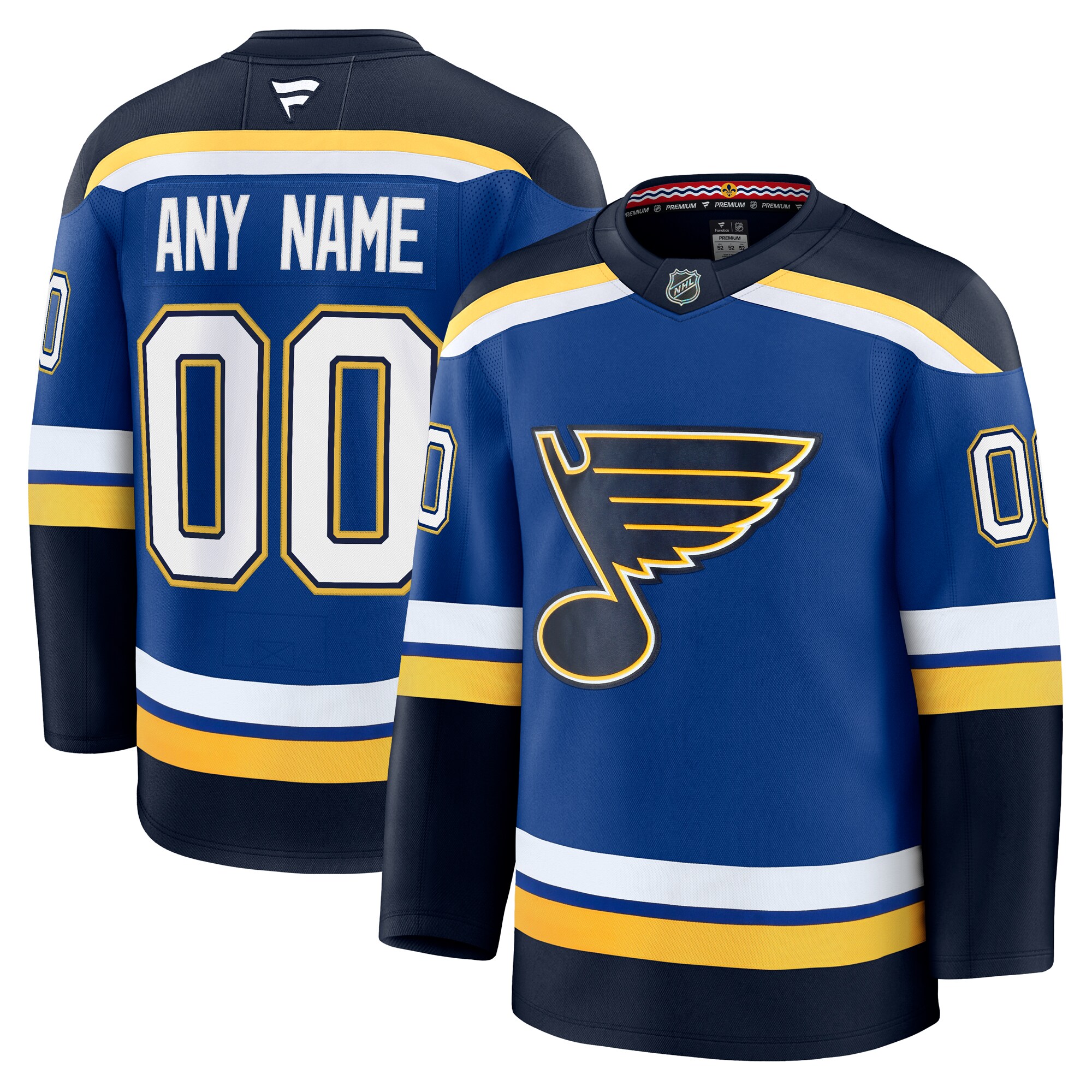 St. Louis Blues Blue Home Premium Custom NHL Jersey Men's