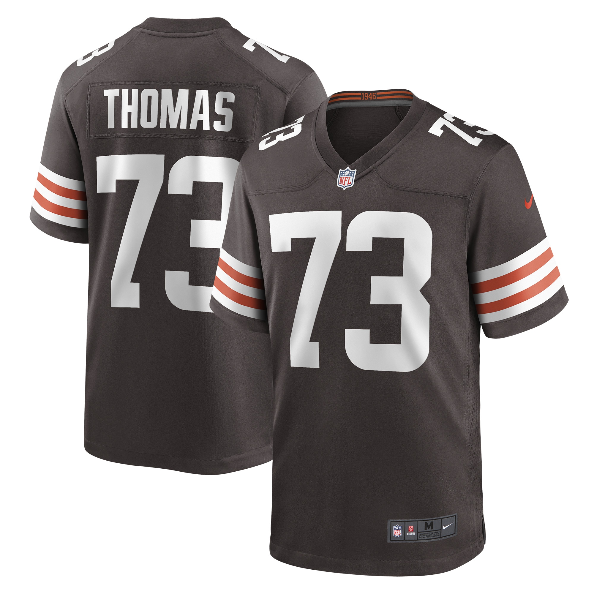 Cleveland Browns Joe Thomas Brown Retired Game Player NFL Jersey Men's