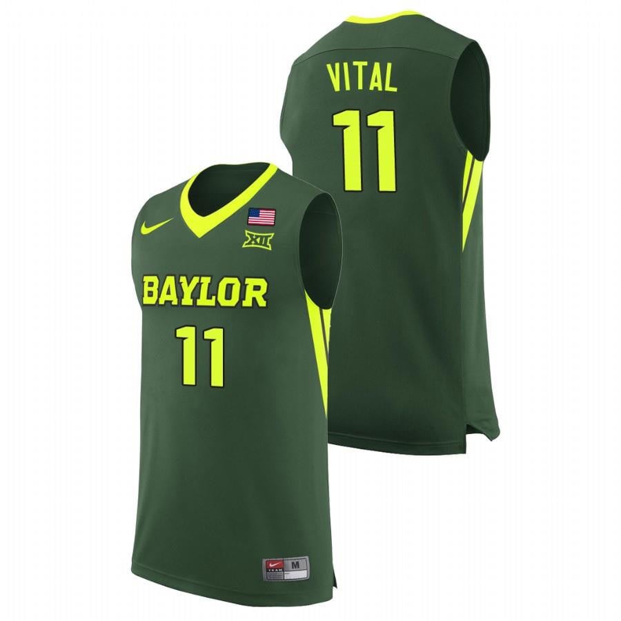 Baylor Bears Mark Vital 11 Green College NCAA Jersey Men's