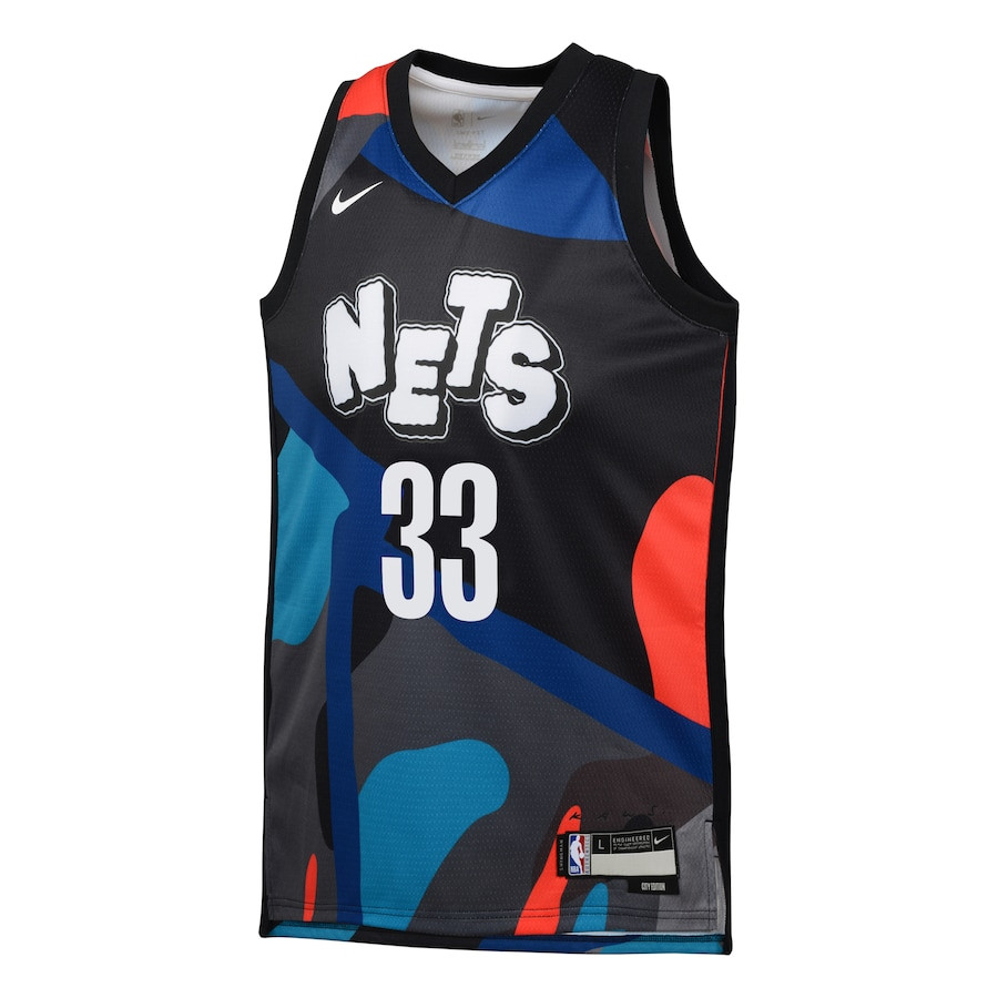 Nic Claxton 33 Brooklyn Nets 2023/24 City Edition Swingma Black NBA Jersey Youth