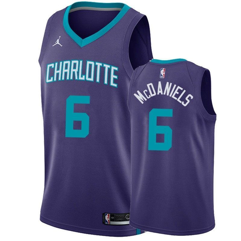 Charlotte Hornets Jalen Mcdaniels 6 Statet NBA Jersey Men's