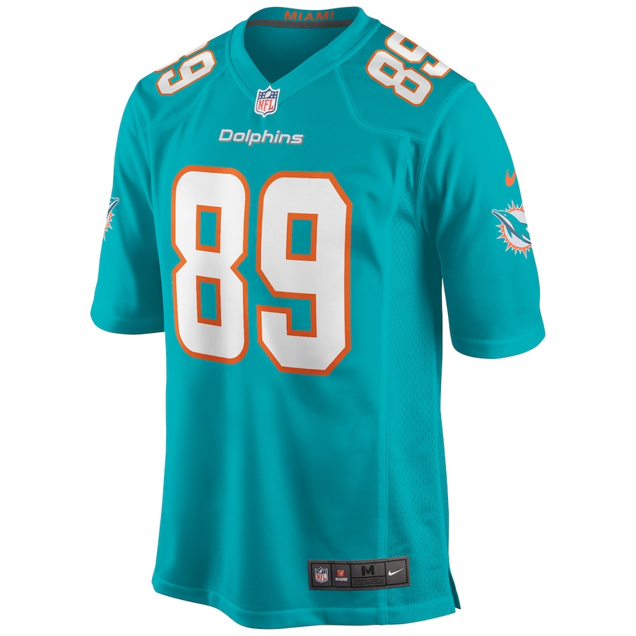 Nat Moore 89 Miami Dolphins Game Retired Aqua NFL Jersey Men's