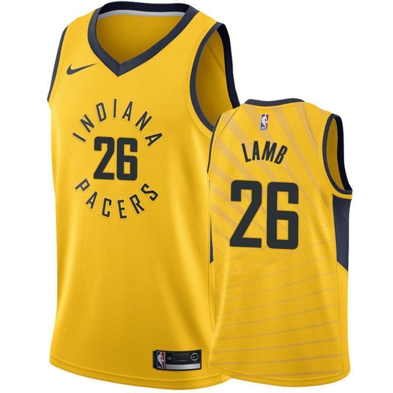 Indiana Pacers Jeremy Lamb 26 Statet NBA Jersey Men's