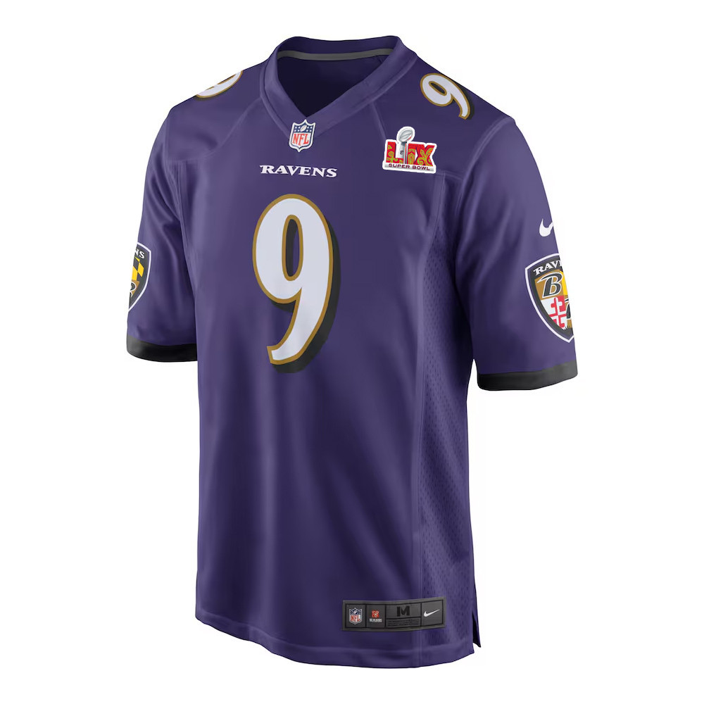 Justin Tucker #9 Baltimore Ravens Super Bowl LIX Purple NFL Jersey Men's