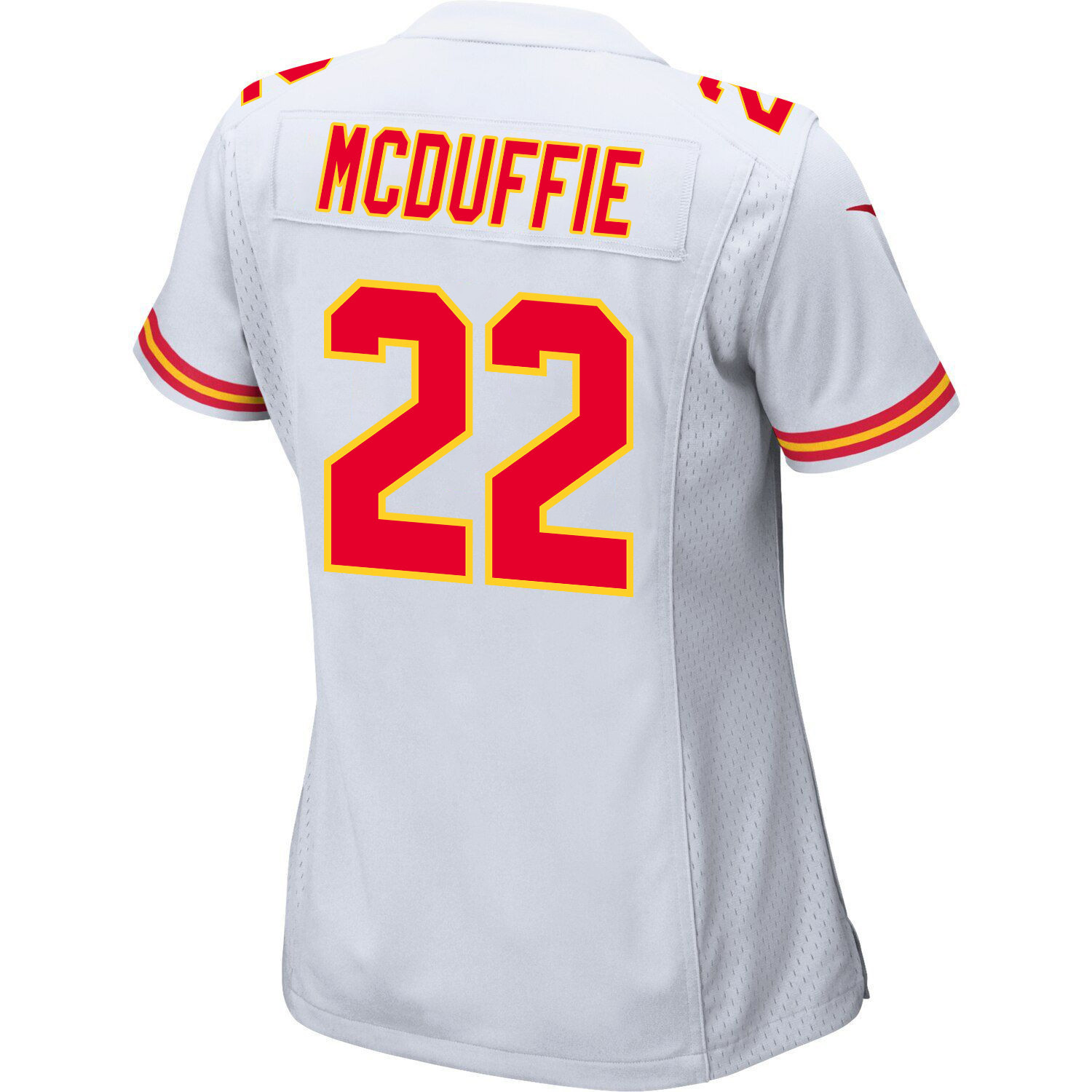 Trent McDuffie 22 Kansas City Chiefs Super Bowl LVIII Patch Game White NFL Jersey Women's