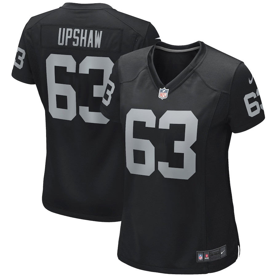 Gene Upshaw 63 Las Vegas Raiders Team Game Black NFL Jersey Women's