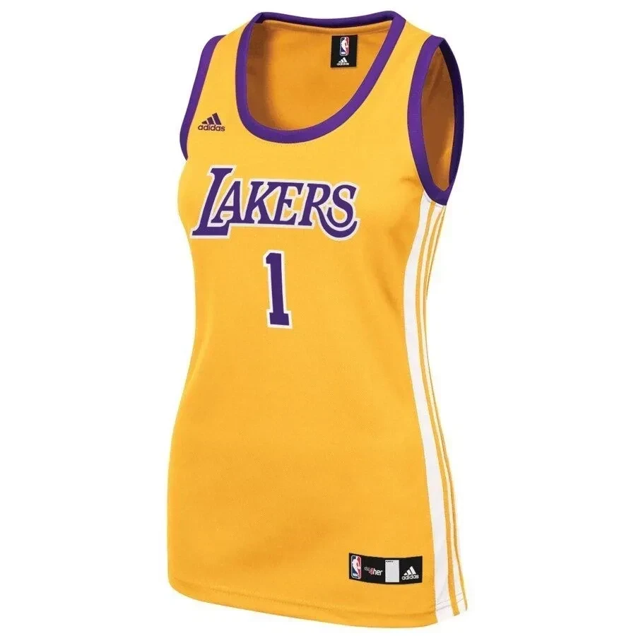 D'angelo Russell Los Angeles Lakers Home Gold NBA Jersey Women's