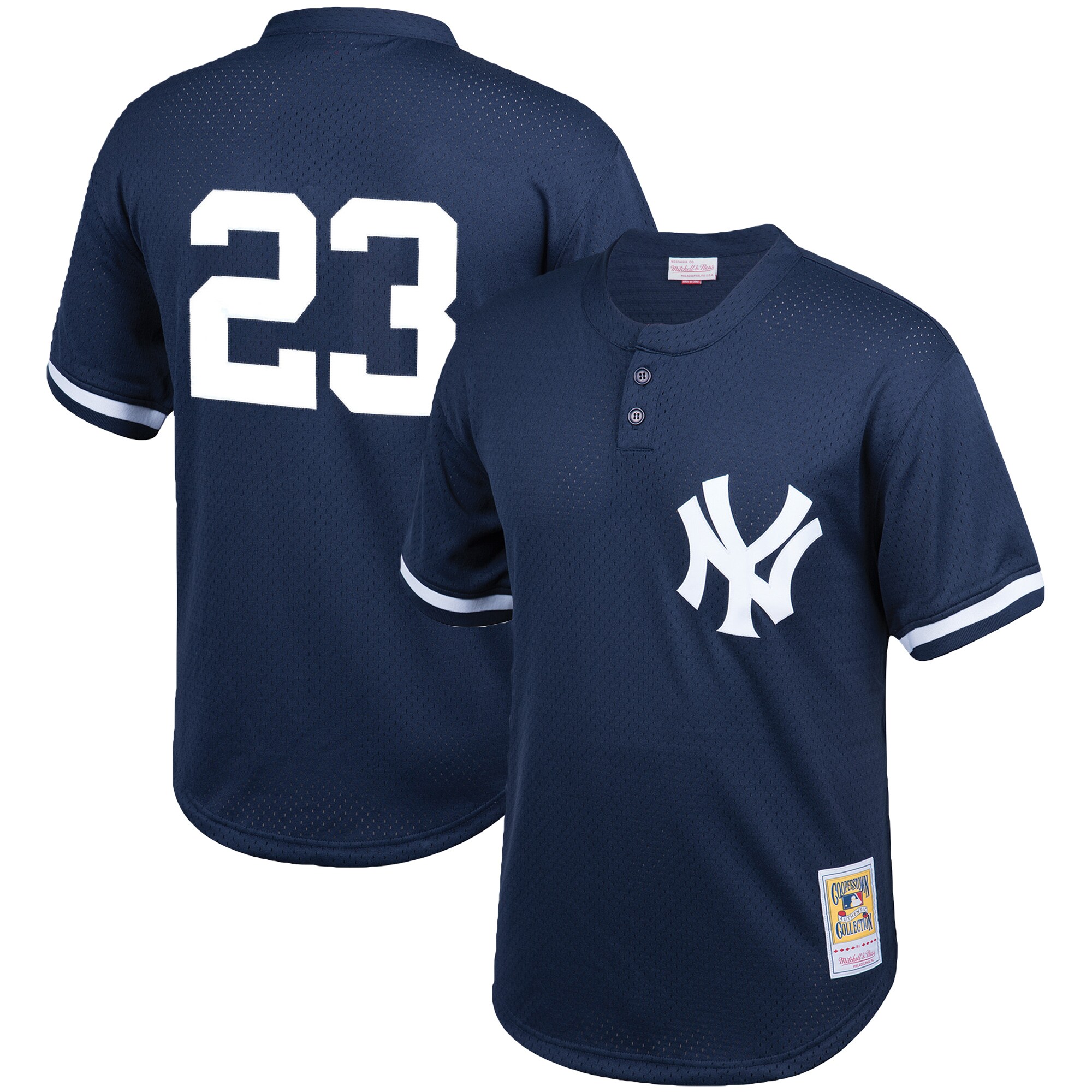 New York Yankees Don Mattingly Mitchell Ness Navy Cooperstown Collection Big Tall Mesh Batting Practice MLB Jersey Men's