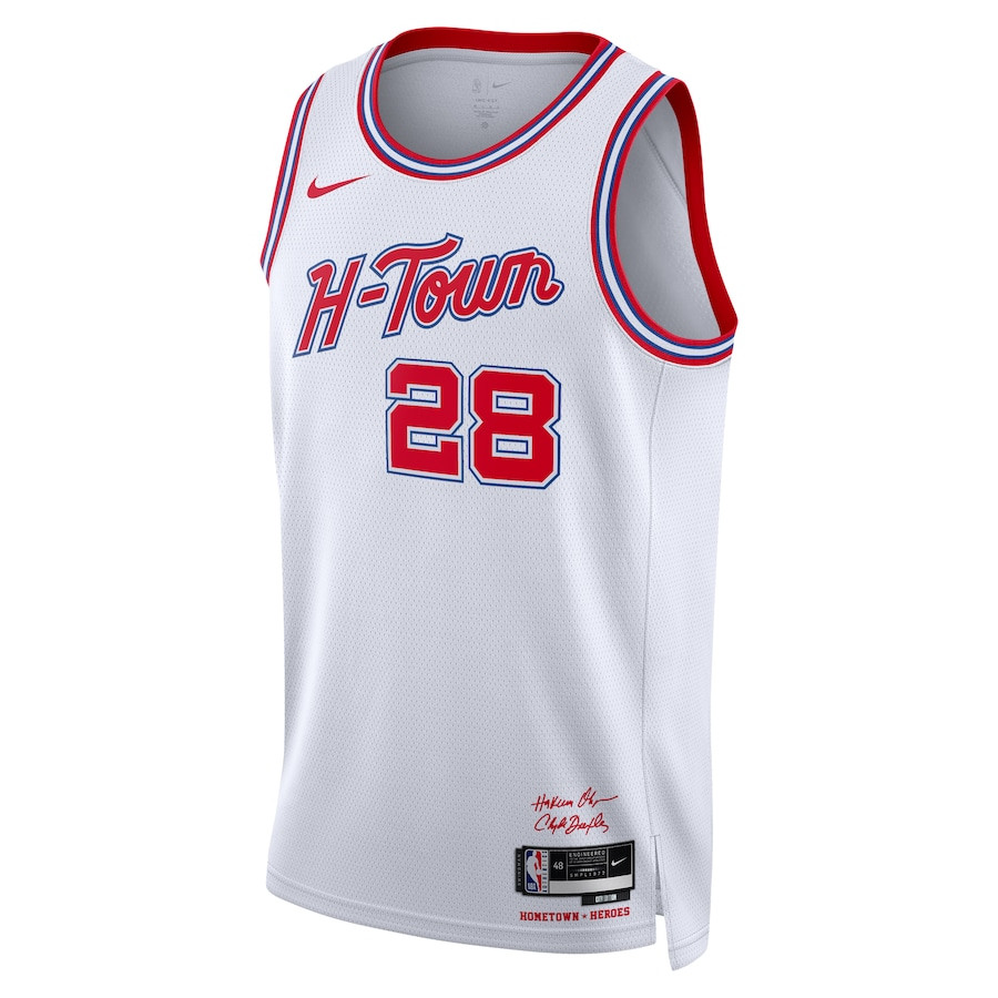 Alperen Sengun 28 Houston Rockets 2023/24 City Edition Swingman White NBA Jersey Men's