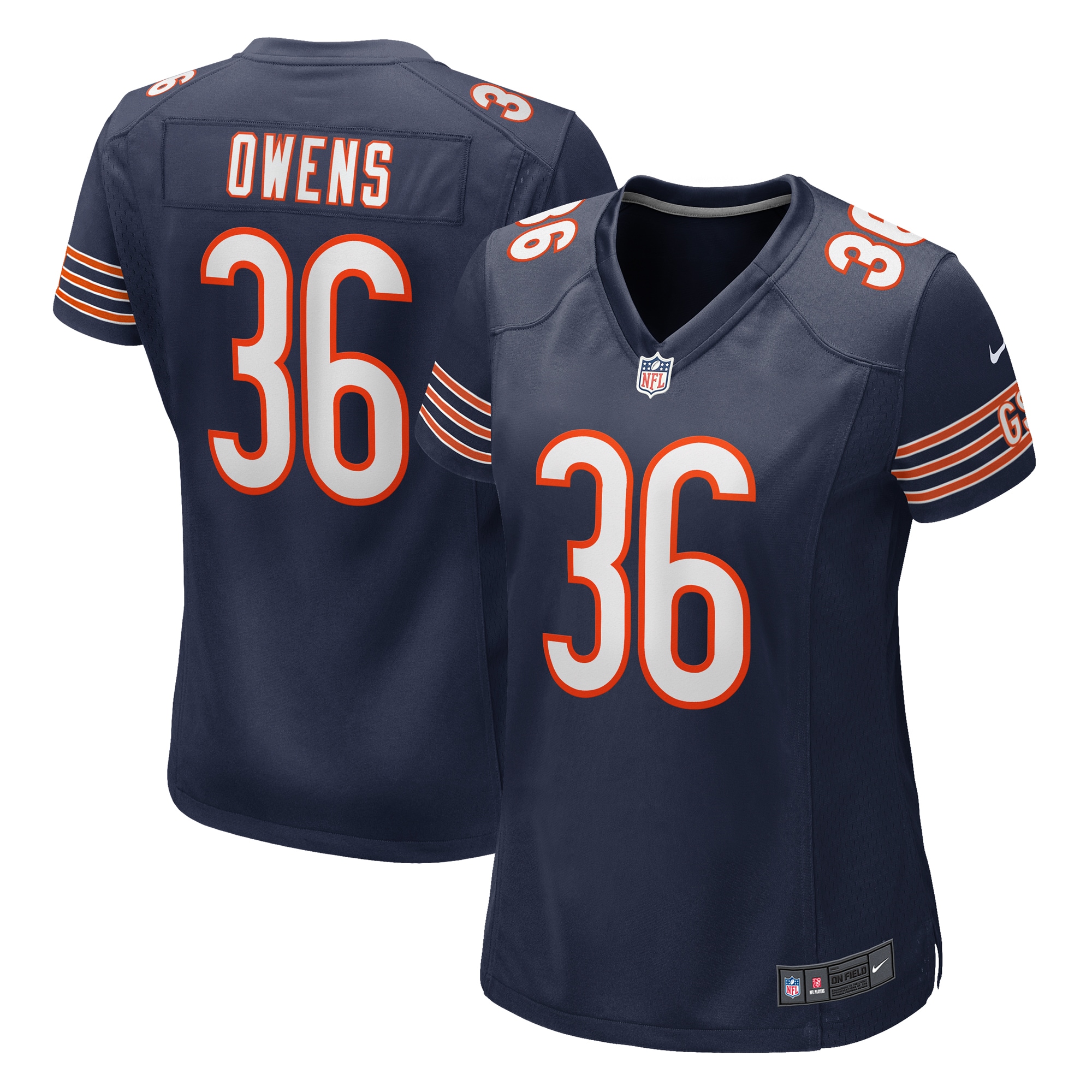 Chicago Bears Jonathan Owens Navy Game NFL Jersey Women's