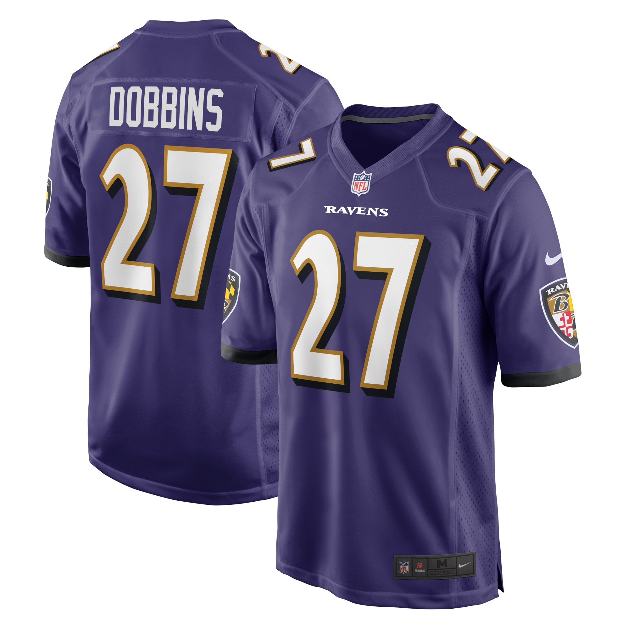 Baltimore Ravens J.K. Dobbins Purple Game Team NFL Jersey Men's