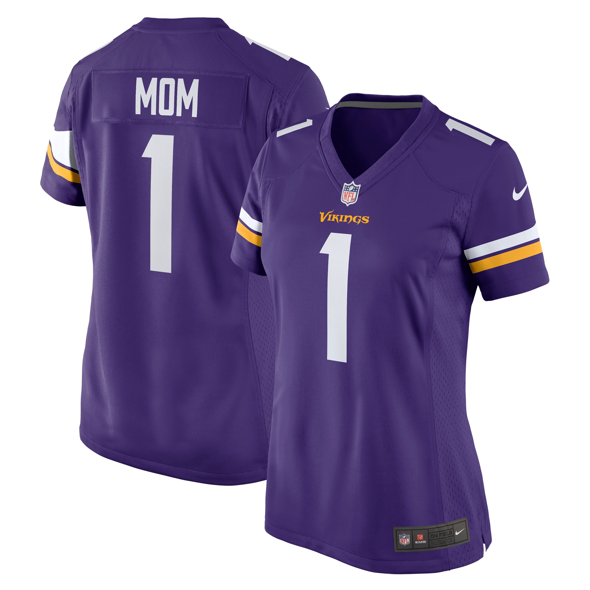 Minnesota Vikings Number 1 Mom Purple Game NFL Jersey Women's