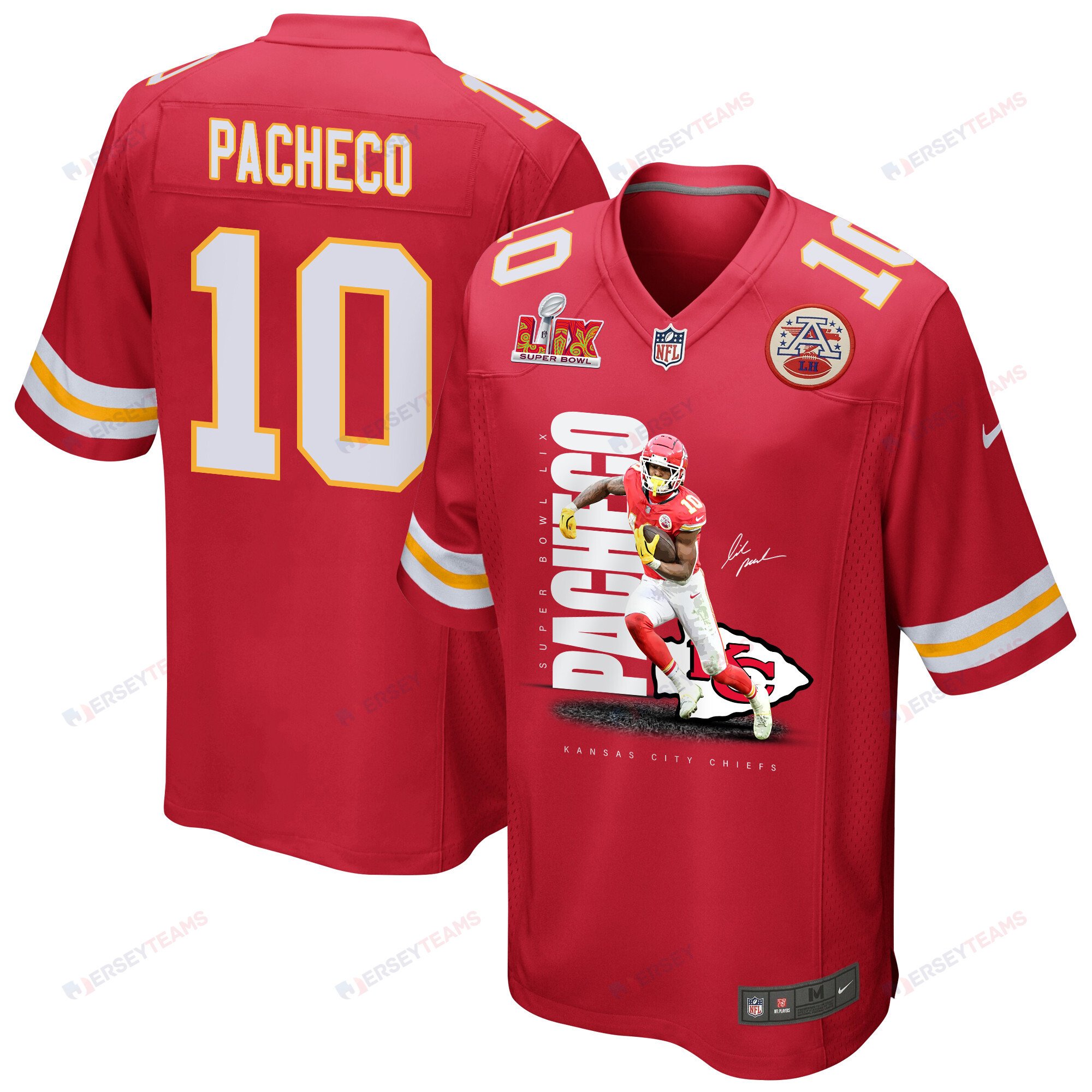 Isiah Pacheco 10 Kansas City Chiefs Pop Game Red NFL Jersey Men's