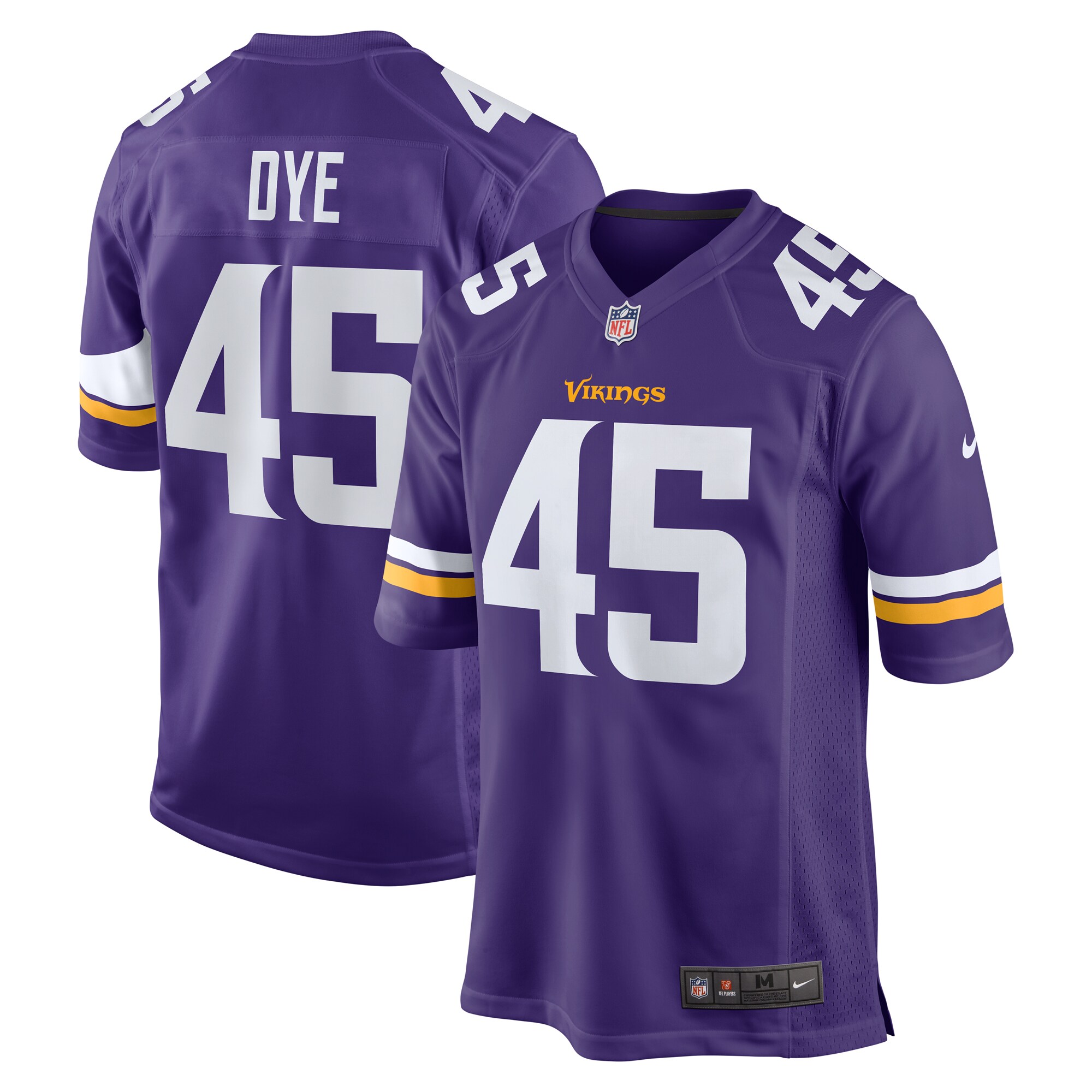 Minnesota Vikings Troy Dye Purple Game NFL Jersey Men's