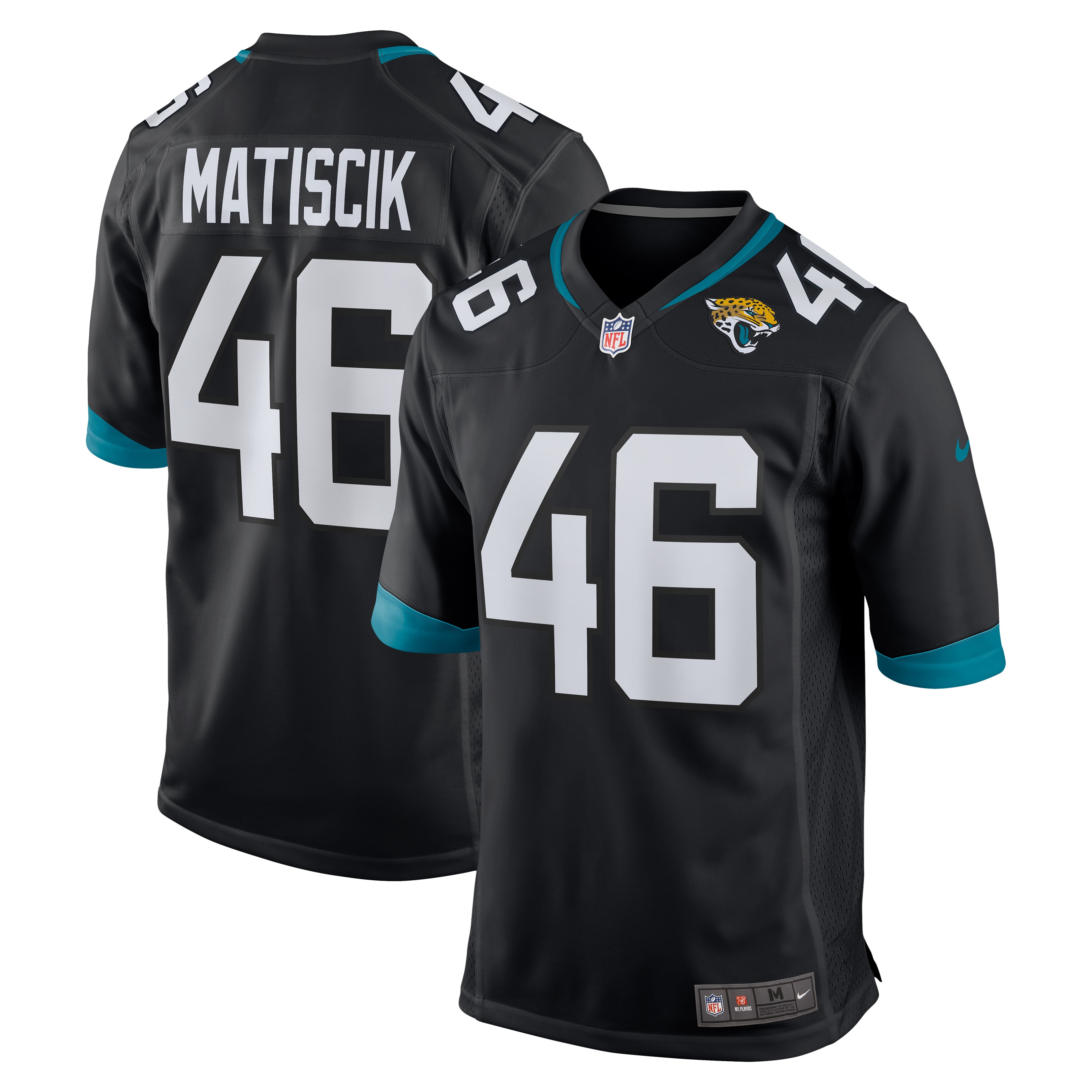 Jacksonville Jaguars Ross Matiscik Black Game NFL Jersey Men's