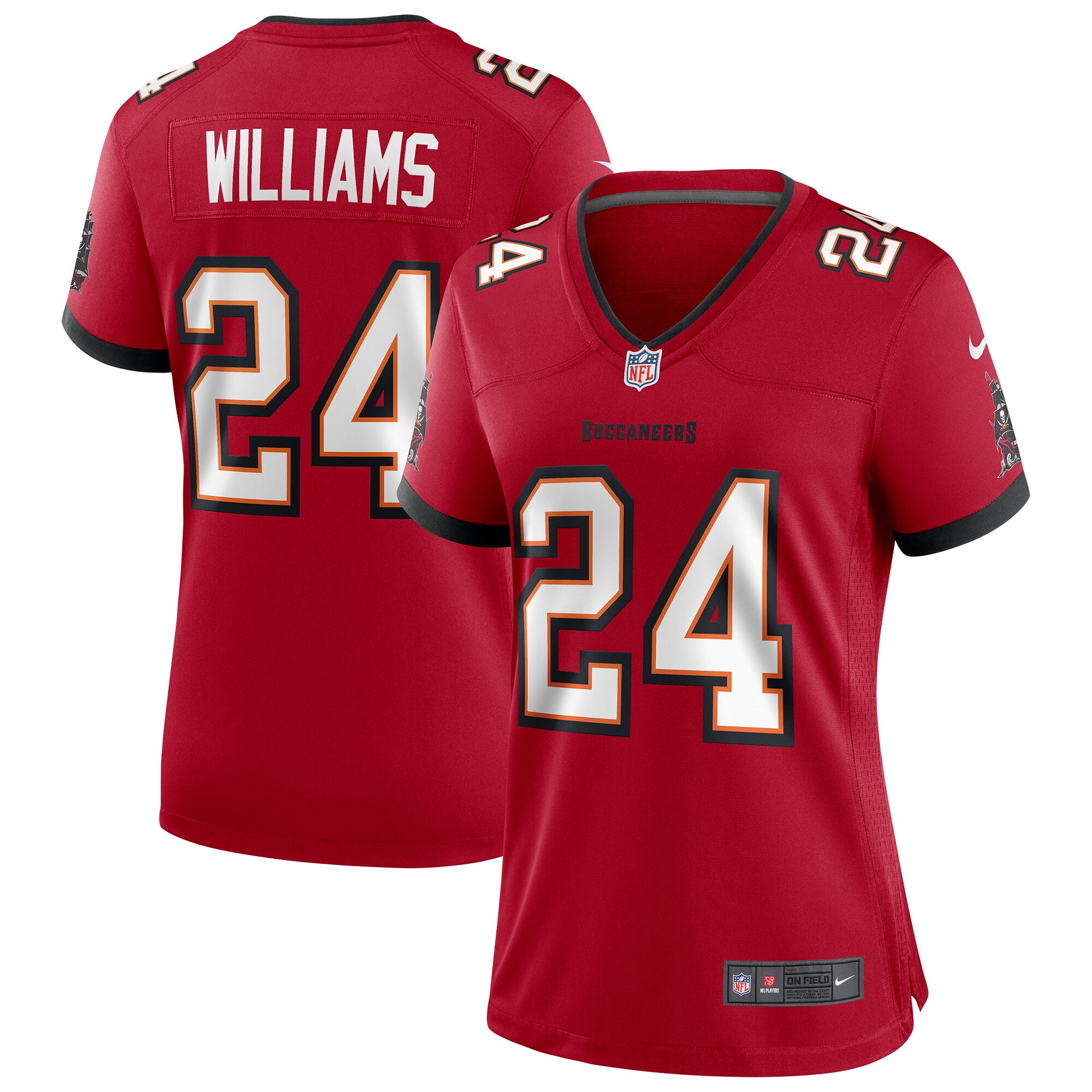 Tampa Bay Buccaneers Cadillac Williams Red Game Retired Player NFL Jersey Women's