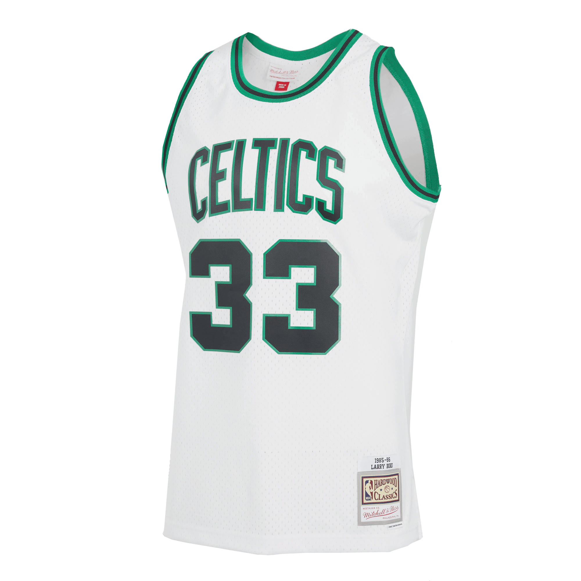 Larry Bird Boston Celtics Mitchell Ness 1985-86 Hardwood Classics Reload 2.0 Swingman White NBA Jersey Men's