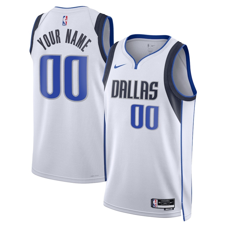 Dallas Mavericks 2023/24 Association Swingman Custom White NBA Jersey Men's