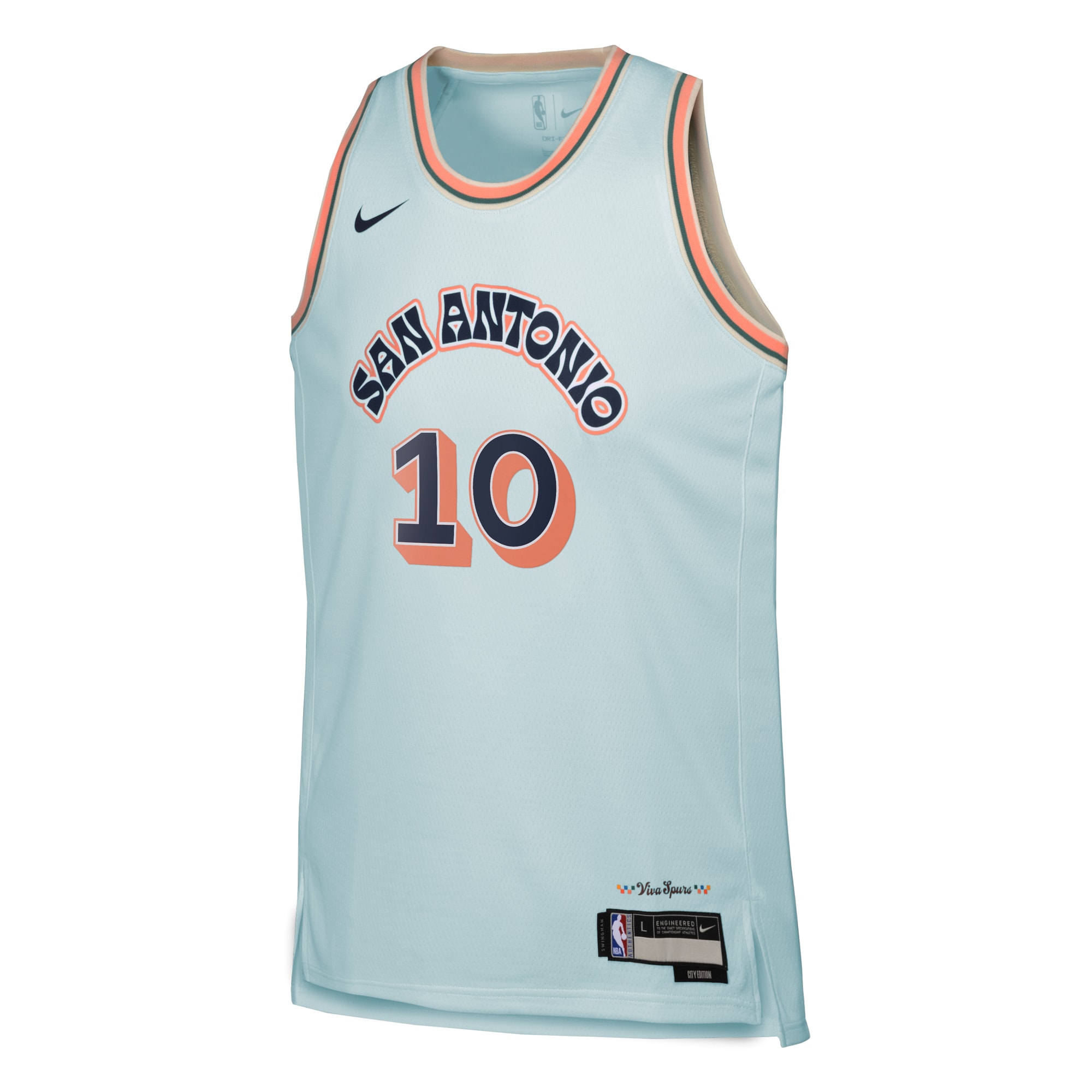 San Antonio Spurs City Edition Swingman 2024 Blue Jeremy Socha NBA Jersey Youth