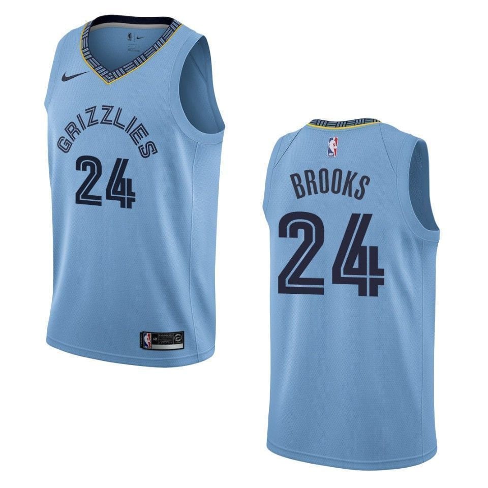 Memphis Grizzlies 24 Dillon Brooks Statement Swingman Blue NBA Jersey Men's