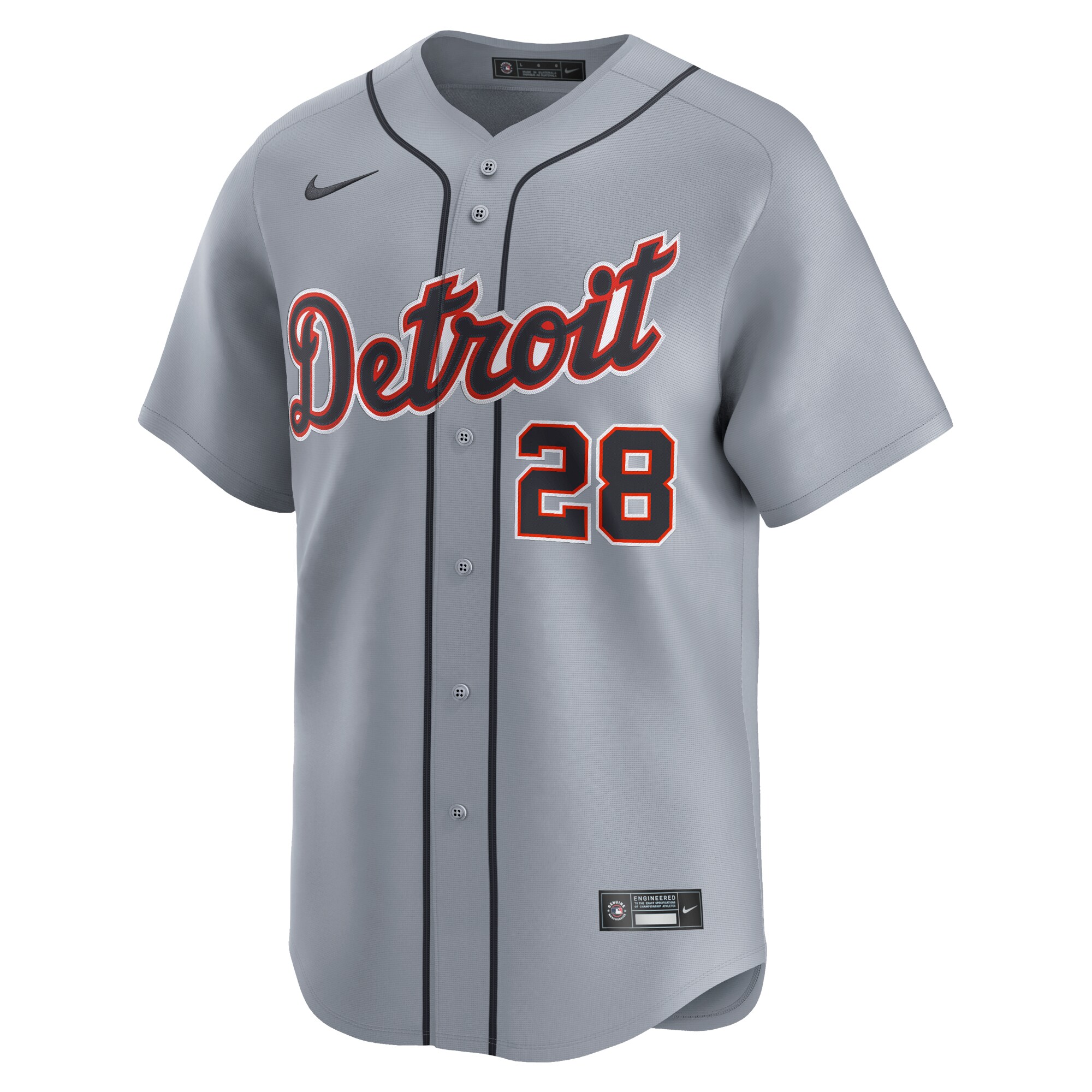 Detroit Tigers Javier Baez Gray Road Limited Player MLB Jersey Men's