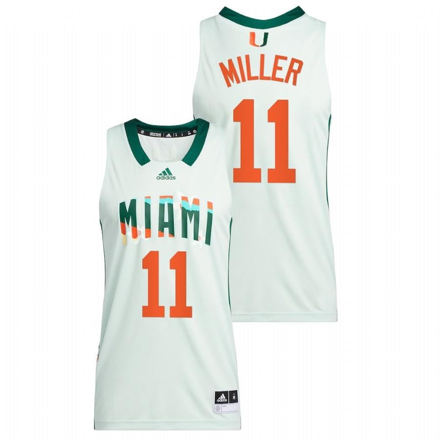 Miami Hurricanes Jordan Miller 11 202 White Honoring Black Excellence NCAA Jersey Men's