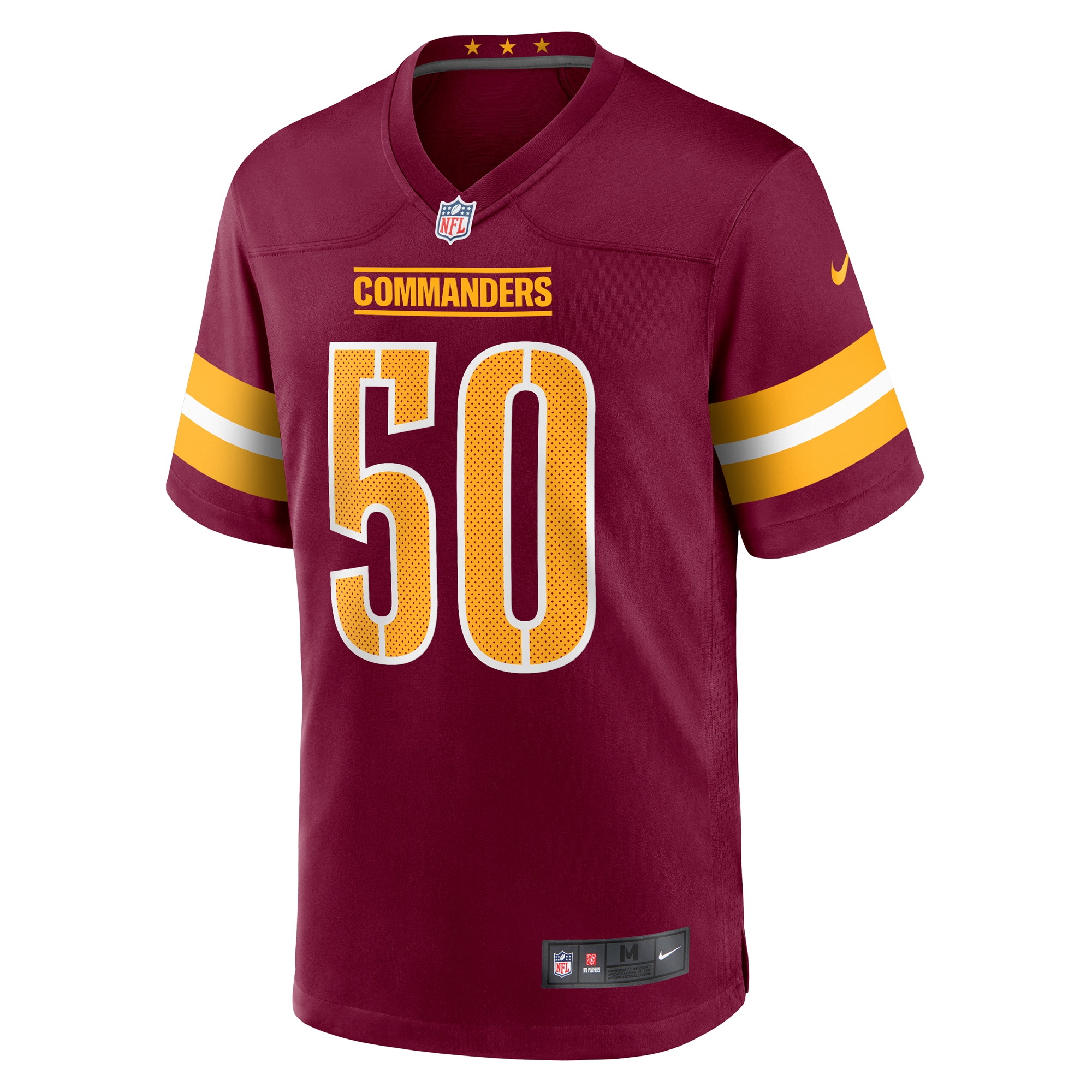 Washington Commanders Andre Jones Jr. Burgundy Team Game NFL Jersey Men's