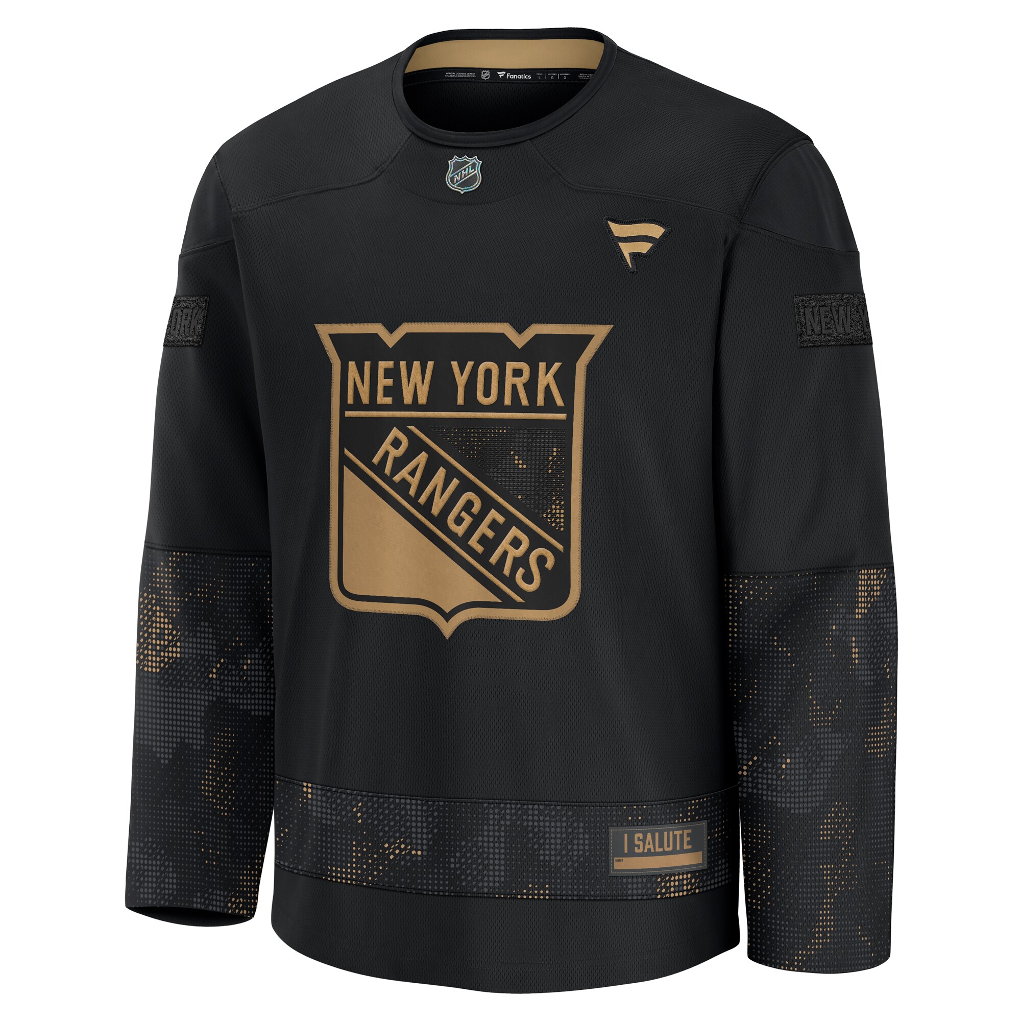 New York Rangers Black 2024 Military Appreciation Practice NHL Jersey Men's