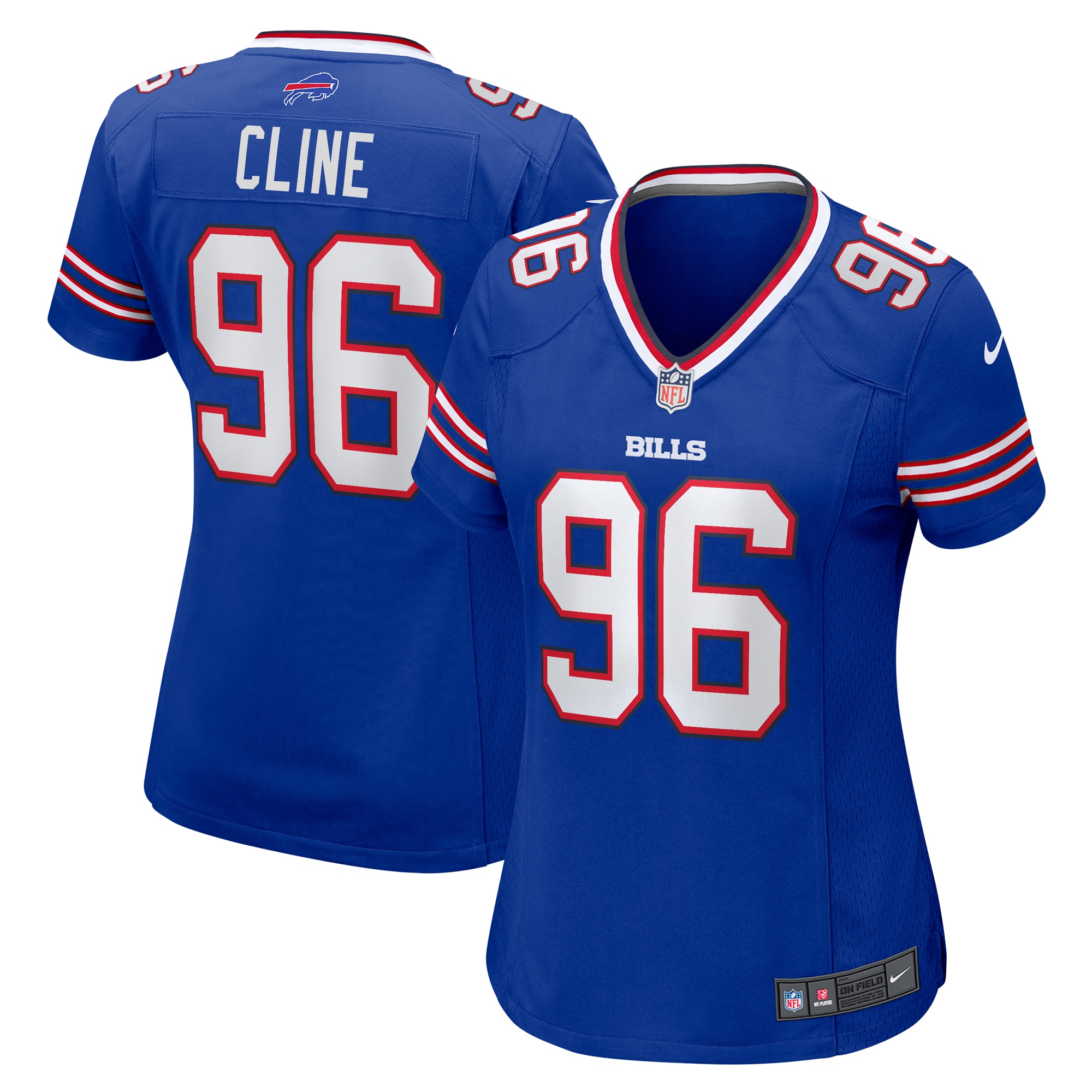Buffalo Bills Kameron Cline Royal Team Game NFL Jersey Women's