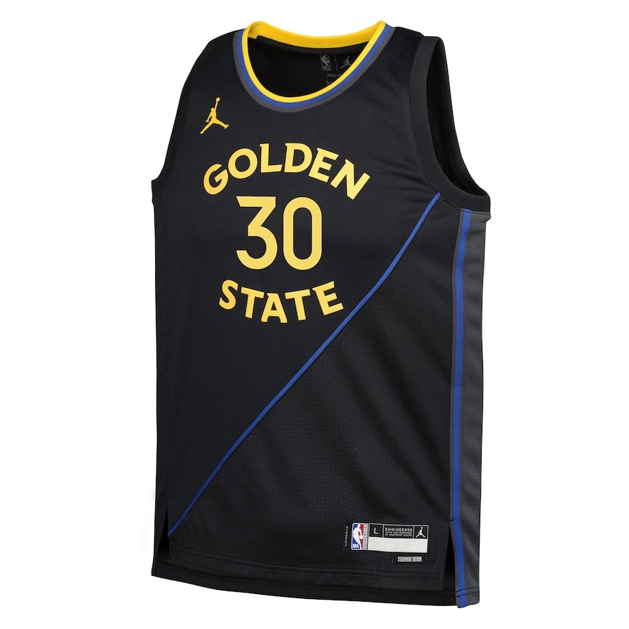 Stephen Curry 30 Golden State Warriors 2024/2 Swingman Statement Edition Black NBA Jersey Youth