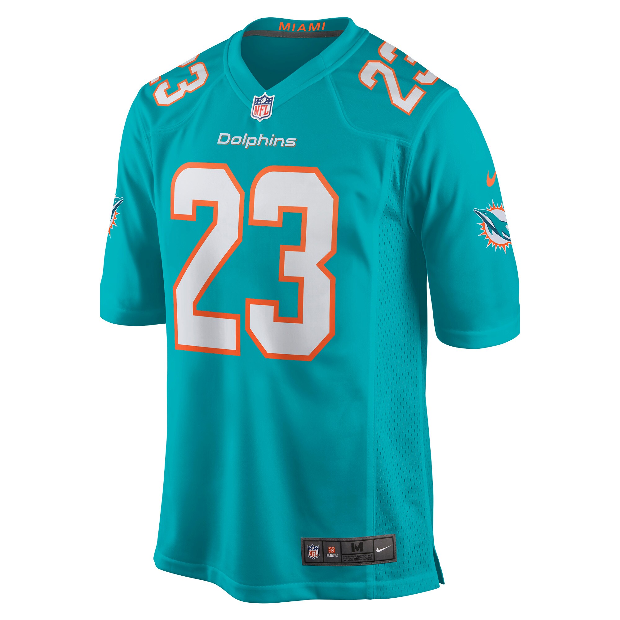 Miami Dolphins Jeff Wilson Jr. Aqua Game Player NFL Jersey Men's
