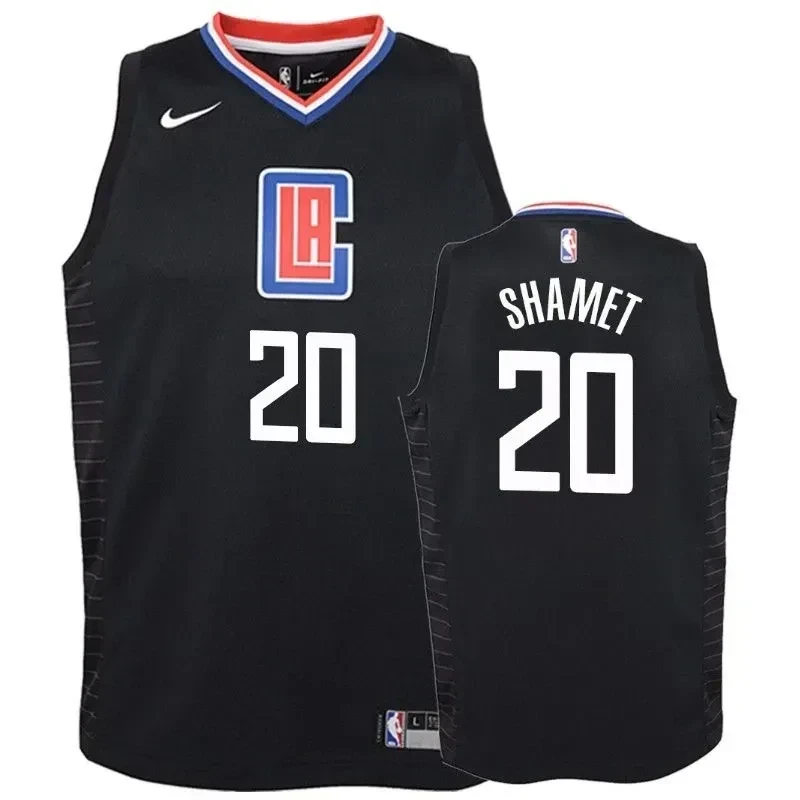 Clippers Landry Shamet 20 18-19 Statet Black NBA Jersey Youth