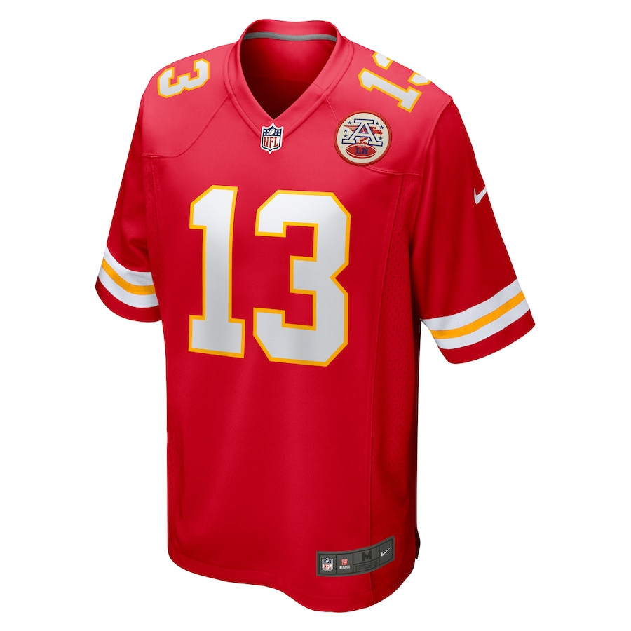 Chris Oladokun 13 Kansas City Chiefs Game Red NFL Jersey Men's