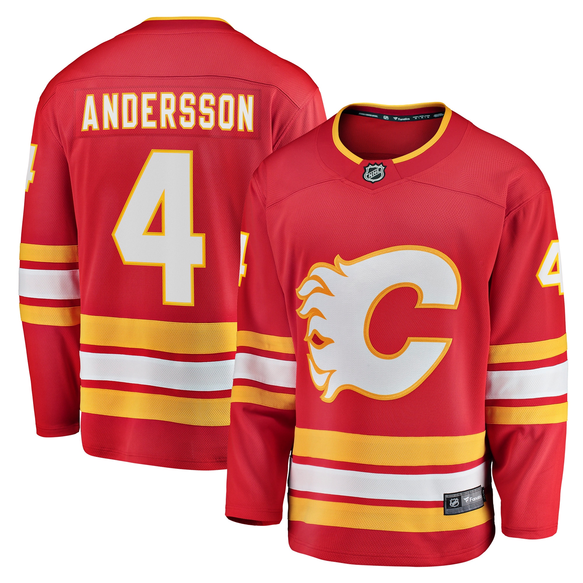 Calgary Flames Rasmus Andersson Red Home Team Breakaway Player NHL Jersey Men's