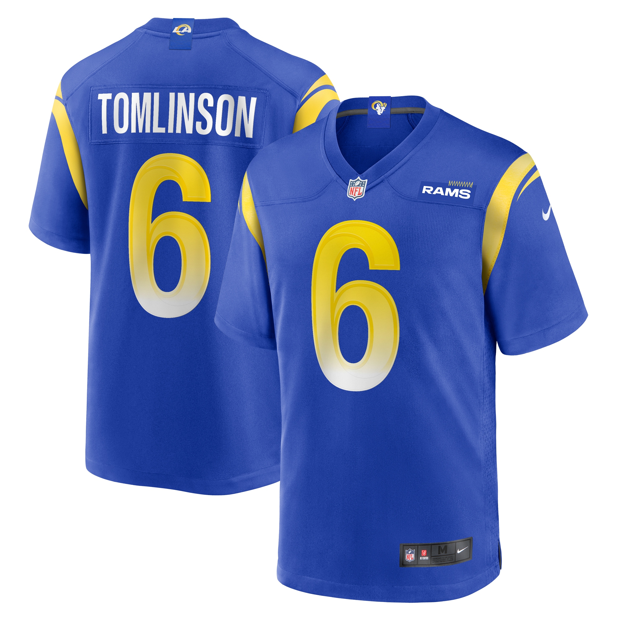 Los Angeles Rams Tre'Vius Hodges-Tomlinson Royal Team Game NFL Jersey Men's