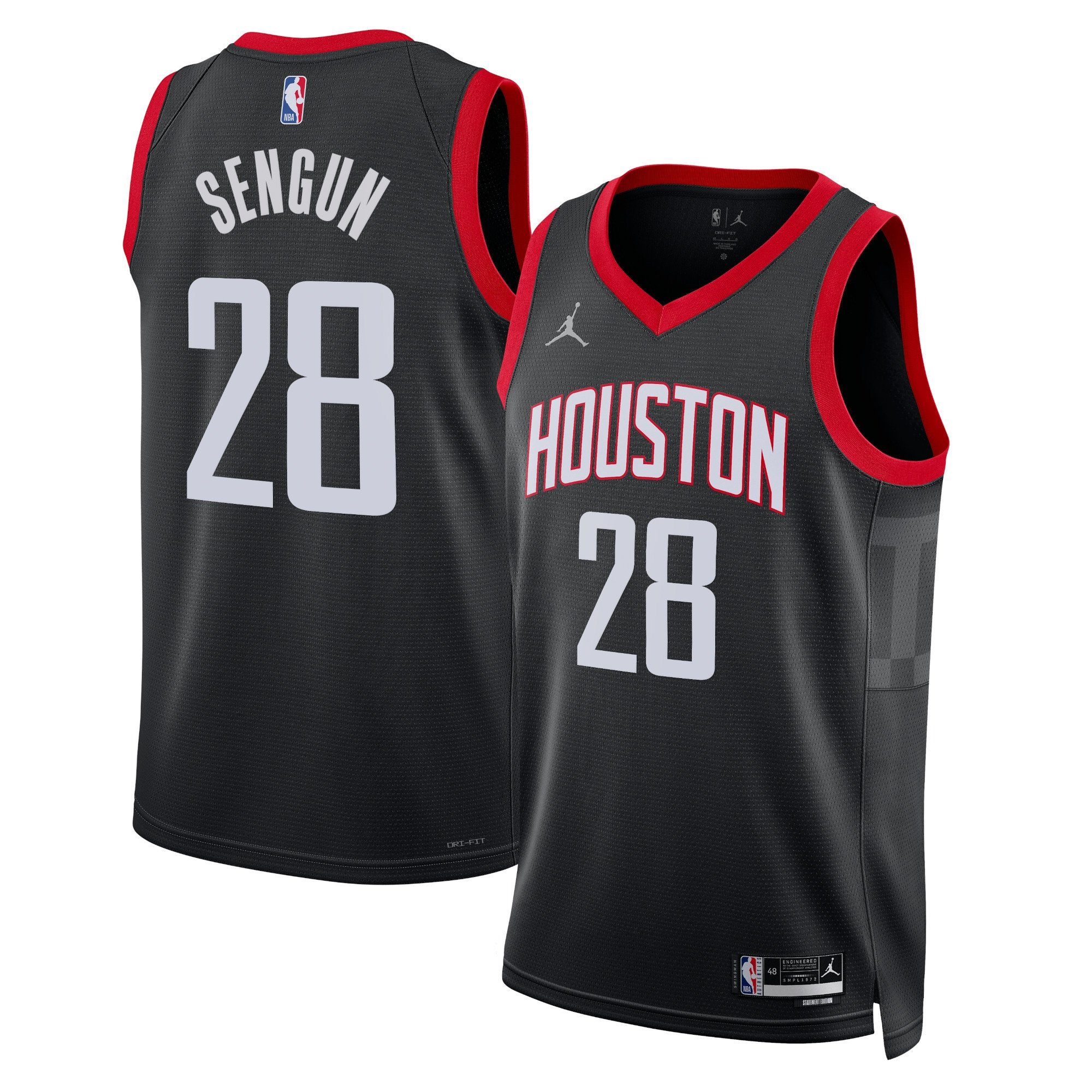 Alperen Sengun 28 Houston Rockets Unisex 2024/25 Swingman Player Statement Edition Black NBA Jersey Unisex