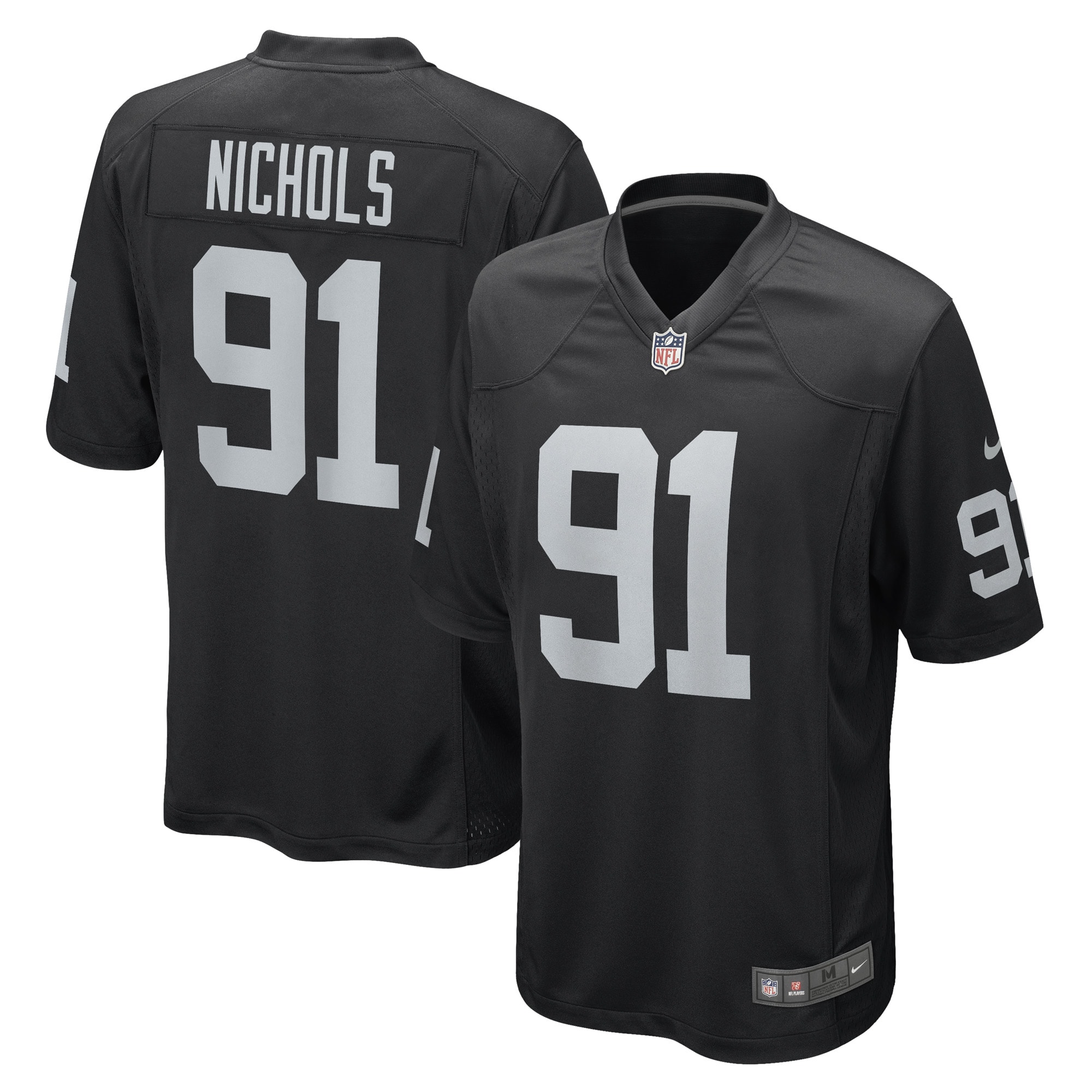 Las Vegas Raiders Bilal Nichols Black Game Player NFL Jersey Men's